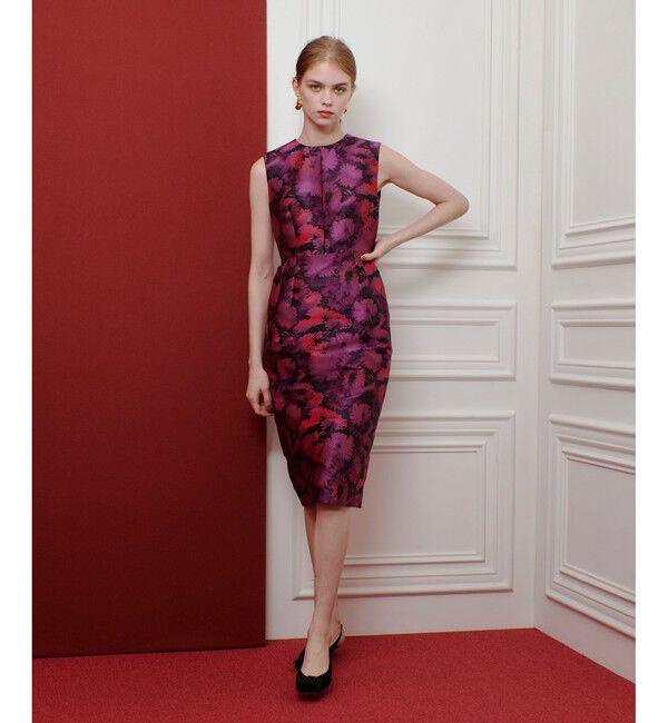LOULOU WILLOUGHBY「【LOULOU WILLOUGHBY】LIMONTA ジャガードノースリワンピース」|ワンピース|