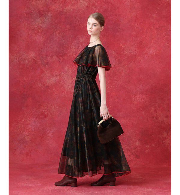 LOULOU WILLOUGHBY「グロッシーフラワーワンピース」|ワンピース|