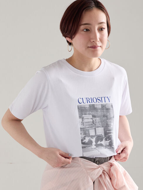 Te chichi「アソートネコフォトスタンダードTシャツ」|Tシャツ・カットソー|ブルー