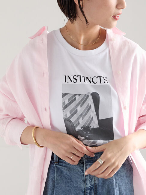 Te chichi「アソートネコフォトスタンダードTシャツ」|Tシャツ・カットソー|ブラック