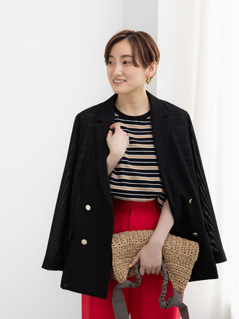 Te chichi「メッシュテーラードジャケット」|その他|ブラック