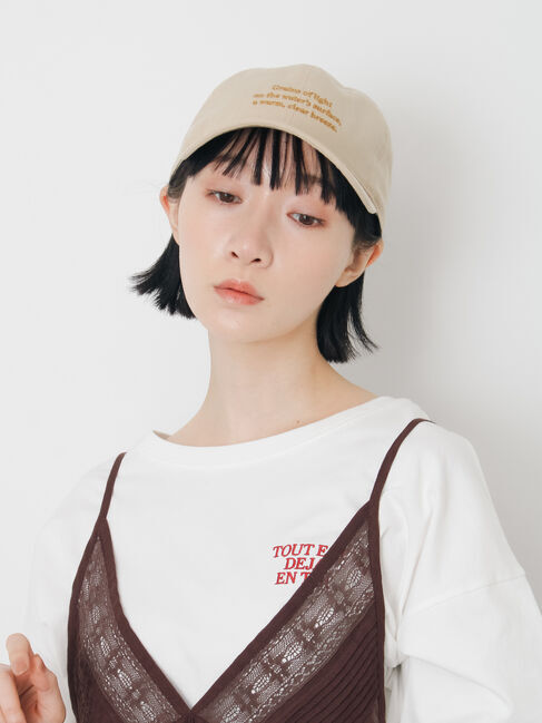 Samansa Mos2「【消臭効果】コットンツイル刺繍キャップ」|その他|