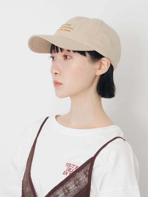 Samansa Mos2「【消臭効果】コットンツイル刺繍キャップ」|その他|