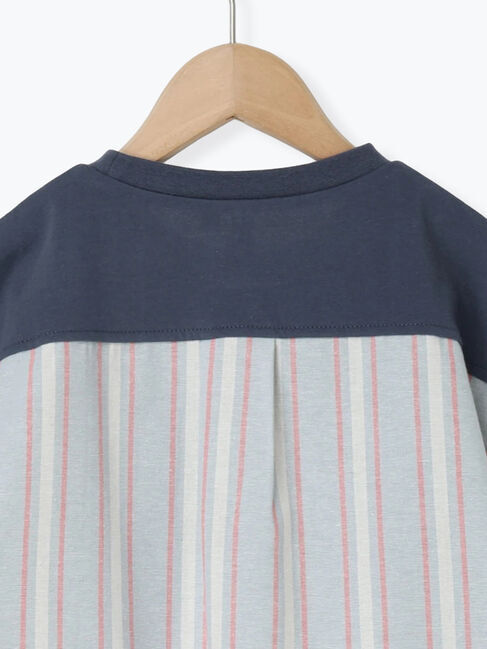 Samansa Mos2 Lagom「☆ストライプ切替Tシャツ」|Tシャツ・カットソー|