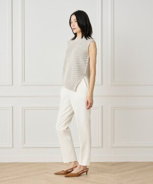 INED「《大きいサイズ》アシンメトリープルオーバーニット」|ニット・セーター|