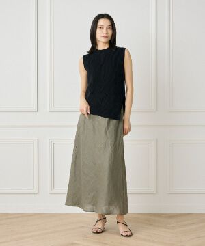 INED「《大きいサイズ》アシンメトリープルオーバーニット」|ニット・セーター|