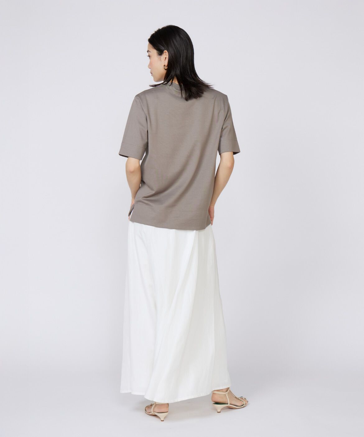 INED「《大きいサイズ》サイドスリットデザインTシャツ」|Tシャツ・カットソー|