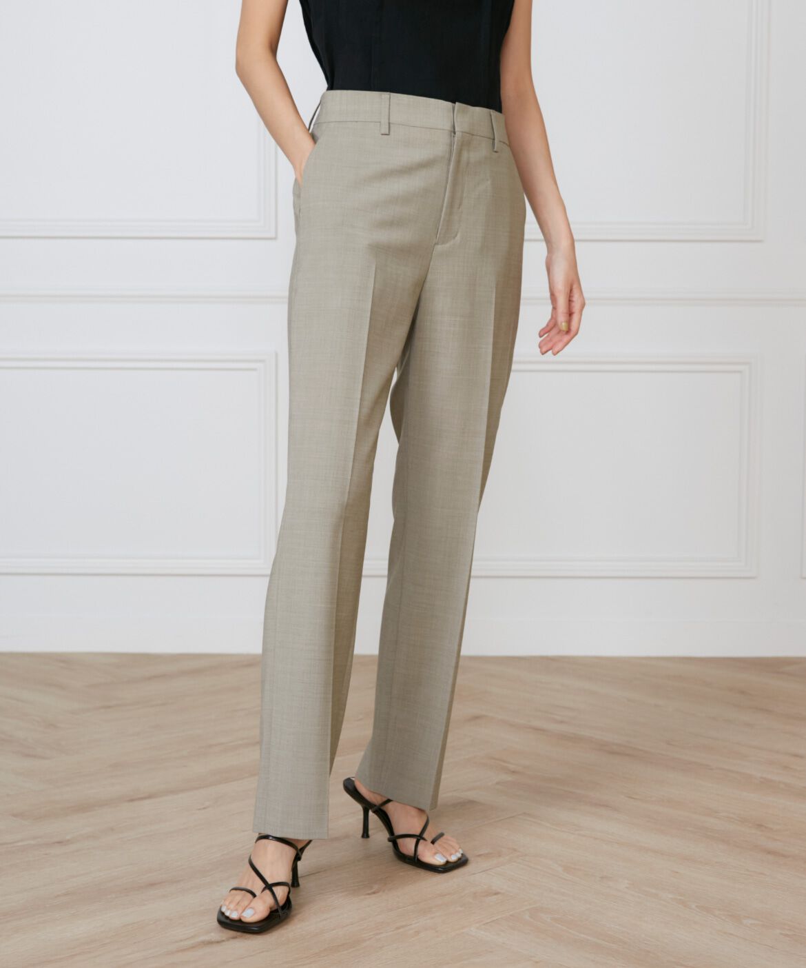 INED「《大きいサイズ》ストレートパンツ《la veille by SUPERIOR CLOSET》」|その他|ベージュ2