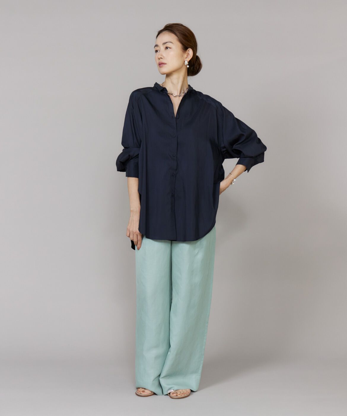 Le Souk「ﾀｯｸﾜｲﾄﾞﾊﾟﾝﾂ |上品な表情と快適な穿き心地を叶える美ｼﾙｴ  」|その他|