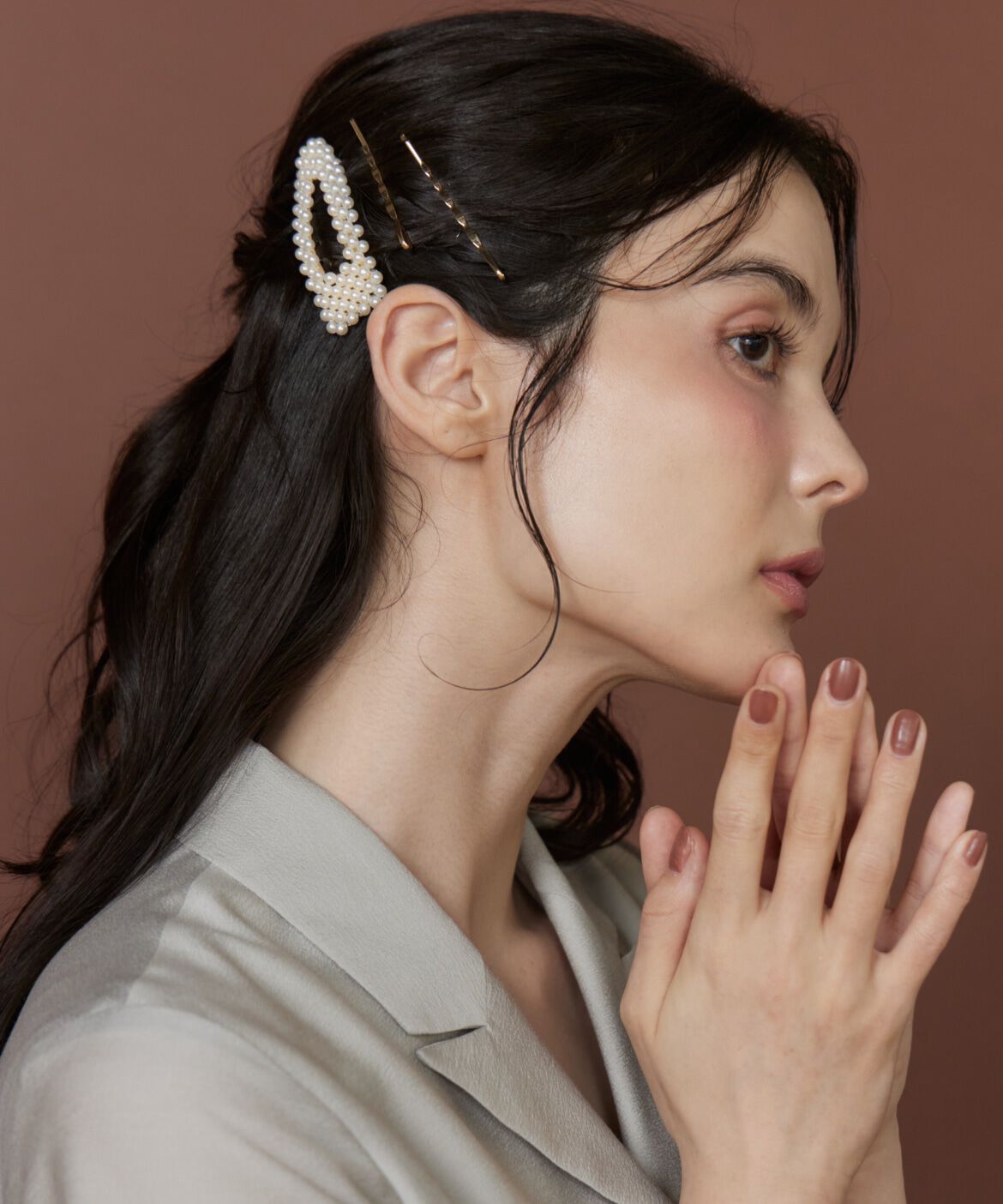 Maglie le cassetto「ﾊﾟｰﾙ&times;ｺﾞｰﾙﾄﾞ ｱｿｰﾄﾍｱﾋﾟﾝ3点ｾｯﾄ|さっと重ねて上品  」|その他|