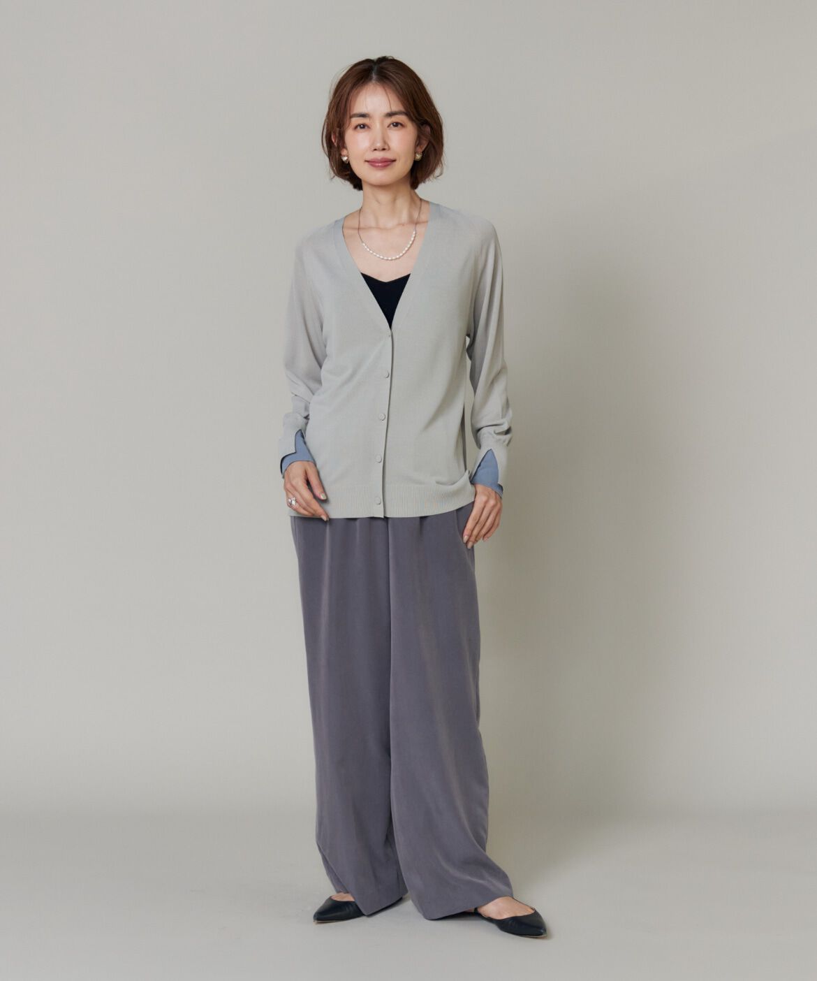 7-IDconcept.「《大きいｻｲｽﾞ》ﾊﾞｲｶﾗｰﾃﾞｻﾞｲﾝVﾈｯｸｶｰﾃﾞｨｶﾞﾝ|  」|カーディガン|