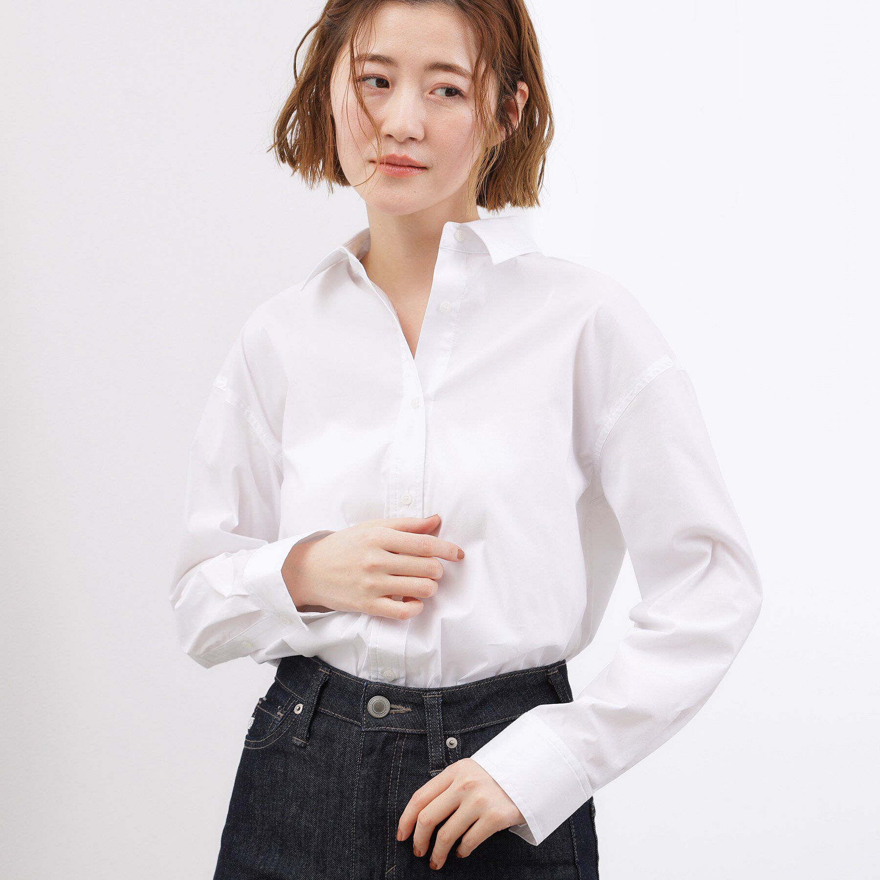 grove「羽織としても大活躍！驚きの伸びを備えたコットンナイロンストレッチシャツ」|シャツ・ブラウス|