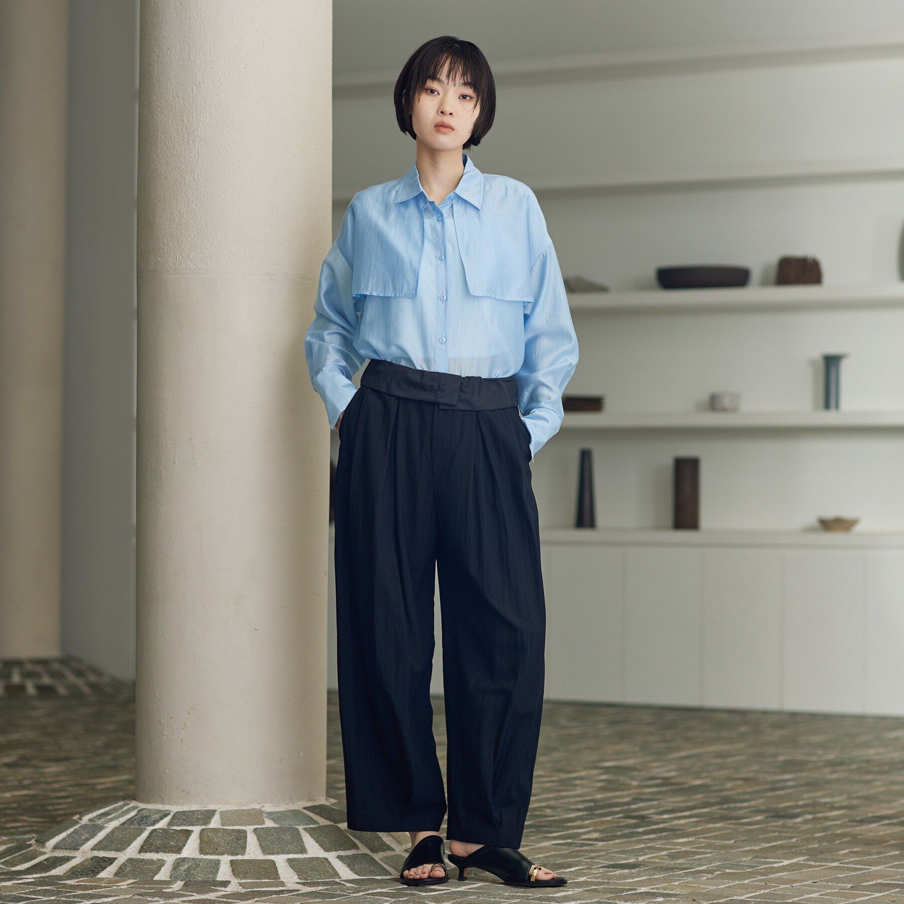 GALLEST「【接触冷感】ファインシアーブラウス」|シャツ・ブラウス|