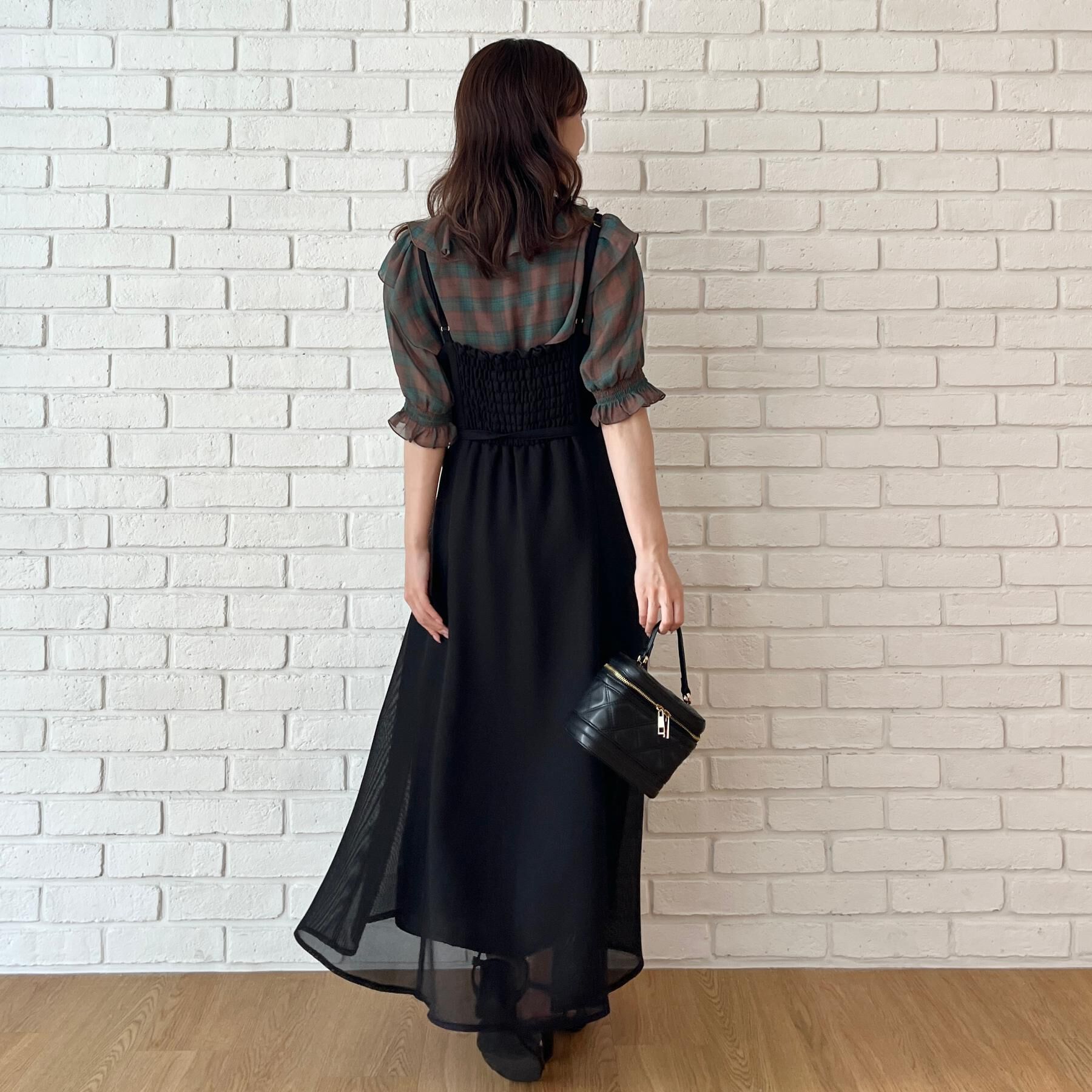 Couture broach「【楊柳シフォンで涼しく】フリルチェックブラウス」|シャツ・ブラウス|