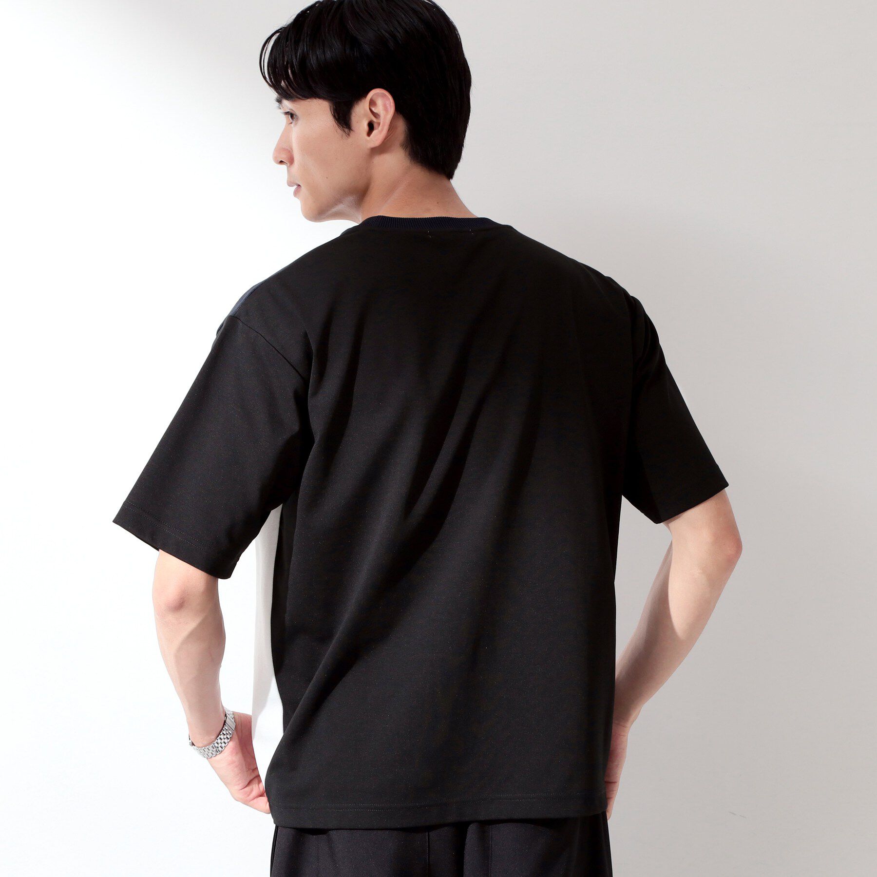 THE SHOP TK「【洗濯機OK】ブロッキング半袖ニット」|ニット・セーター|
