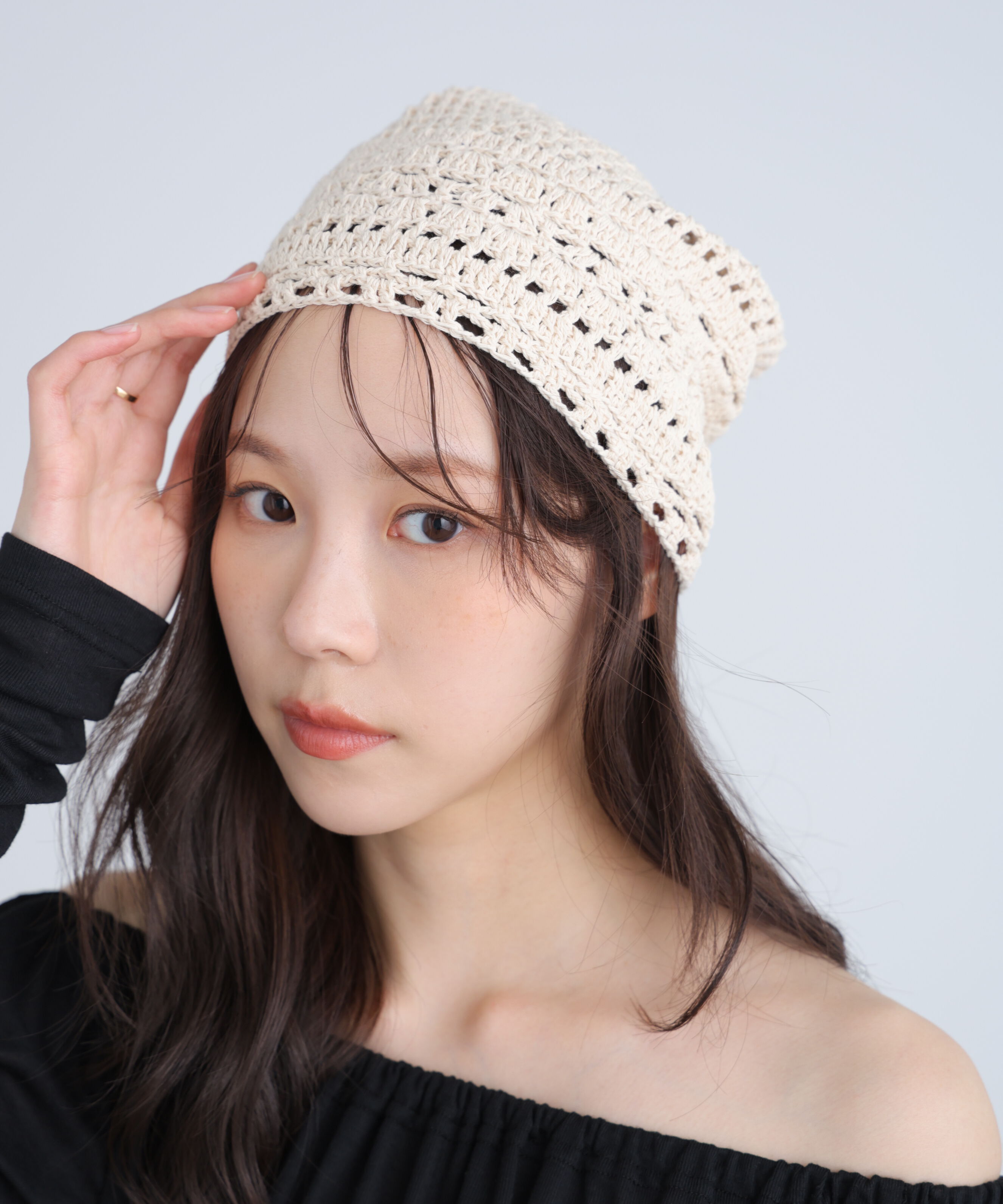  「編みワッチ」|ソックス|アイボリー