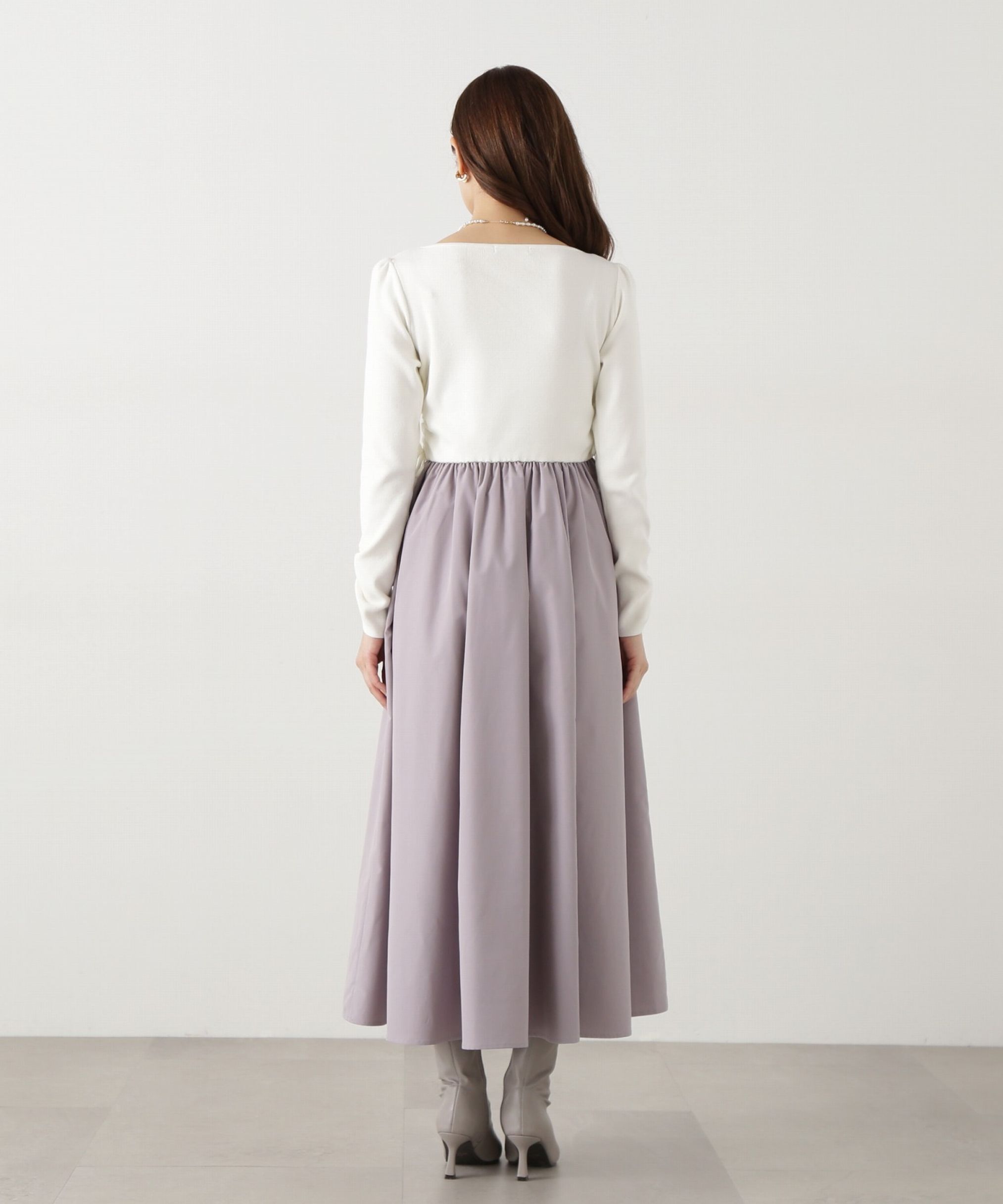 PROPORTION BODY DRESSING「ウエストリボンニットドッキングワンピース」|ワンピース|