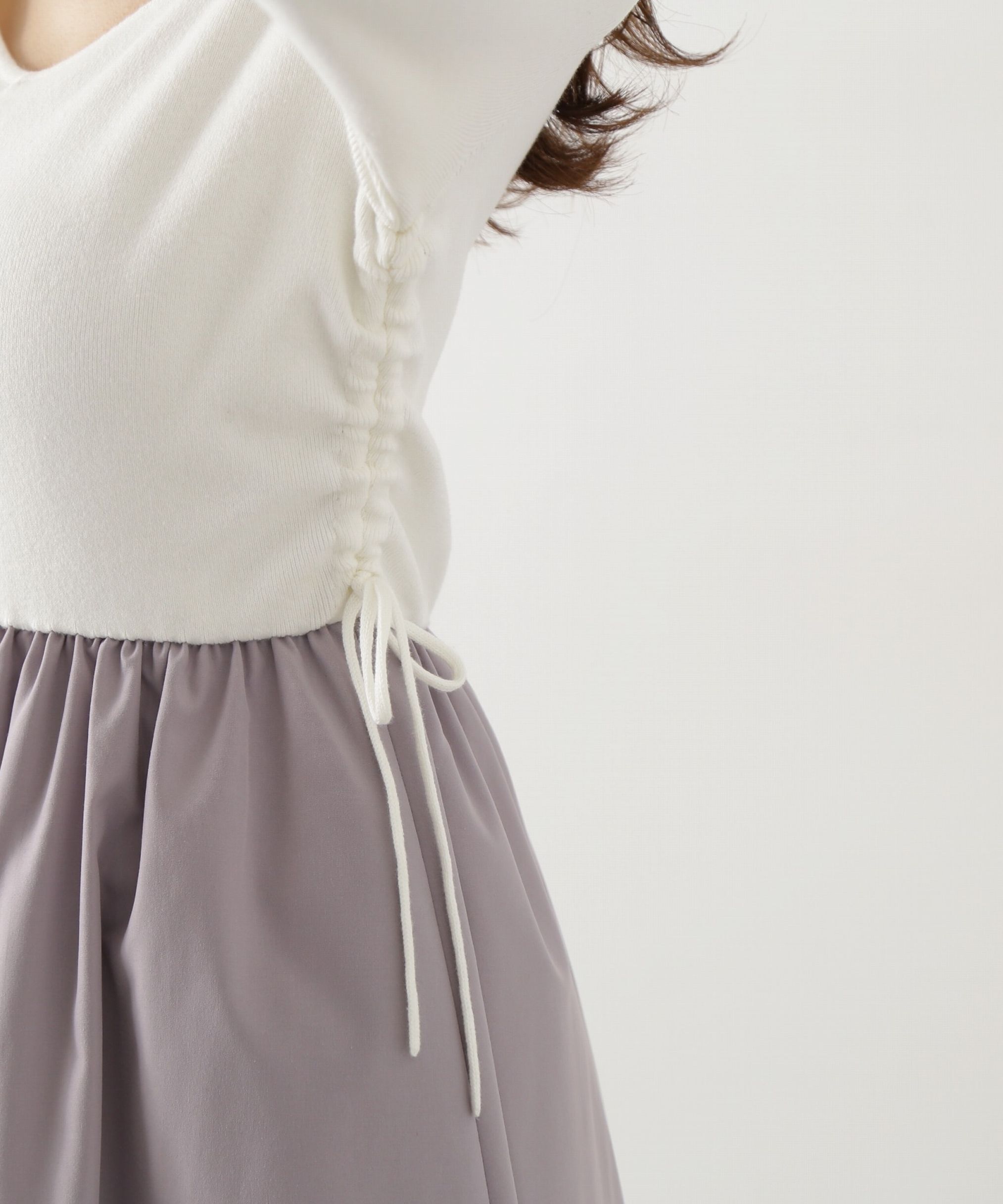 PROPORTION BODY DRESSING「ウエストリボンニットドッキングワンピース」|ワンピース|