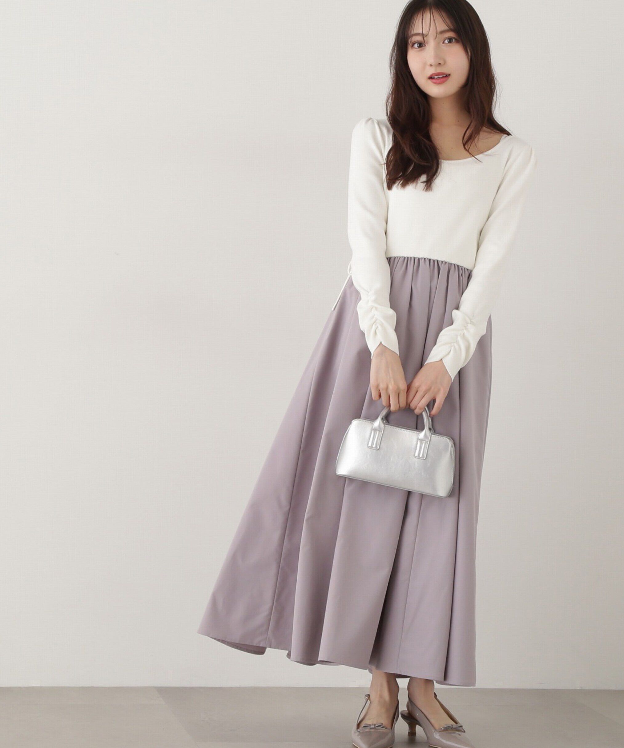 PROPORTION BODY DRESSING「ウエストリボンニットドッキングワンピース」|ワンピース|