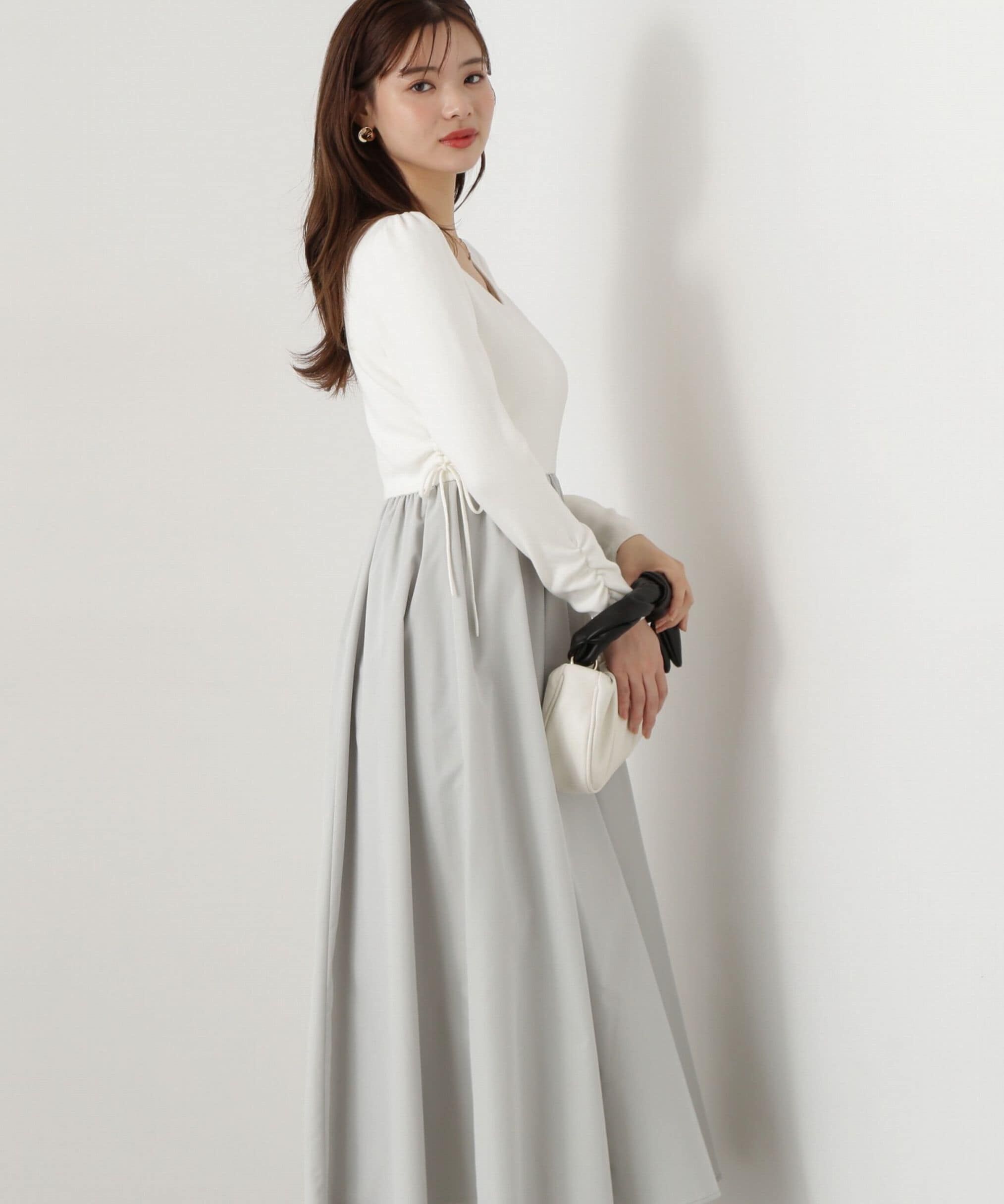PROPORTION BODY DRESSING「ウエストリボンニットドッキングワンピース」|ワンピース|