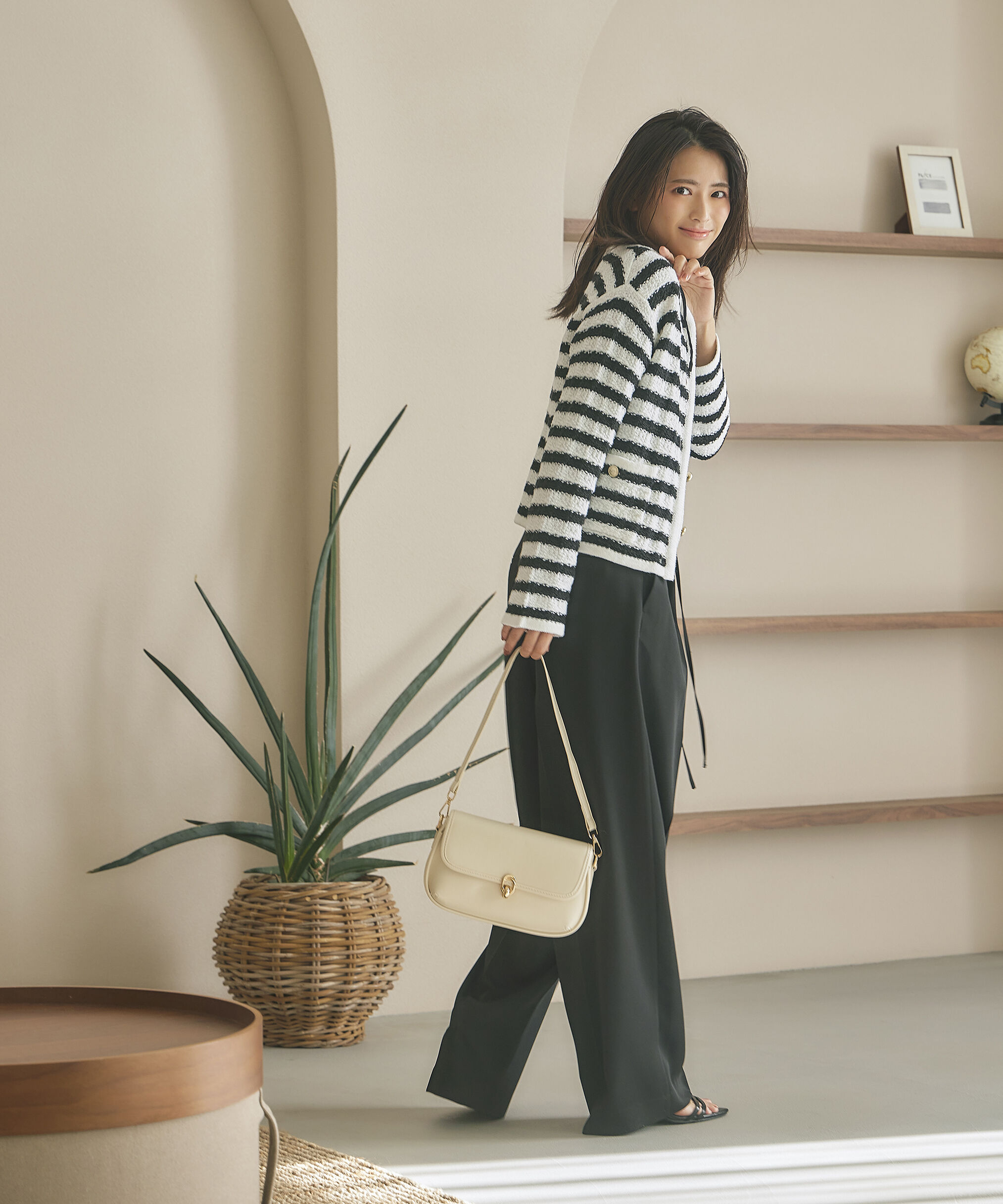 PROPORTION BODY DRESSING「ツイードニットカーディガン」|カーディガン|