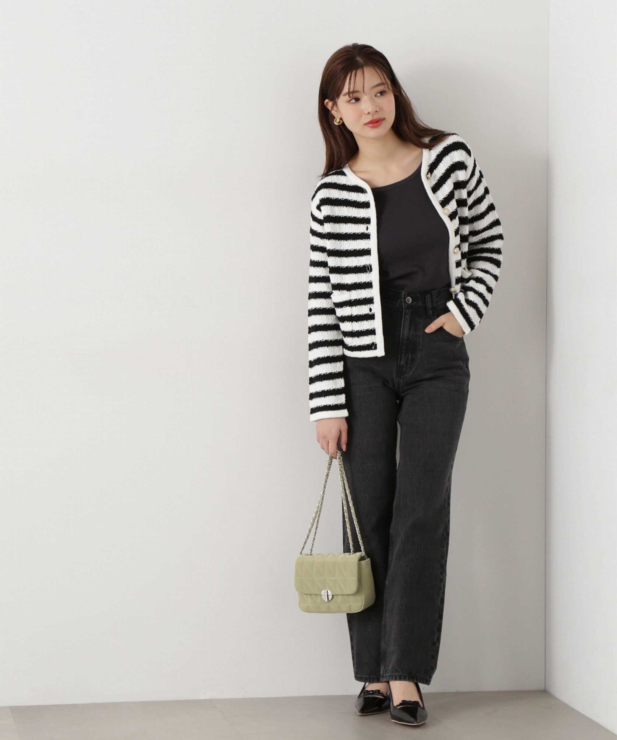 PROPORTION BODY DRESSING「ツイードニットカーディガン」|カーディガン|