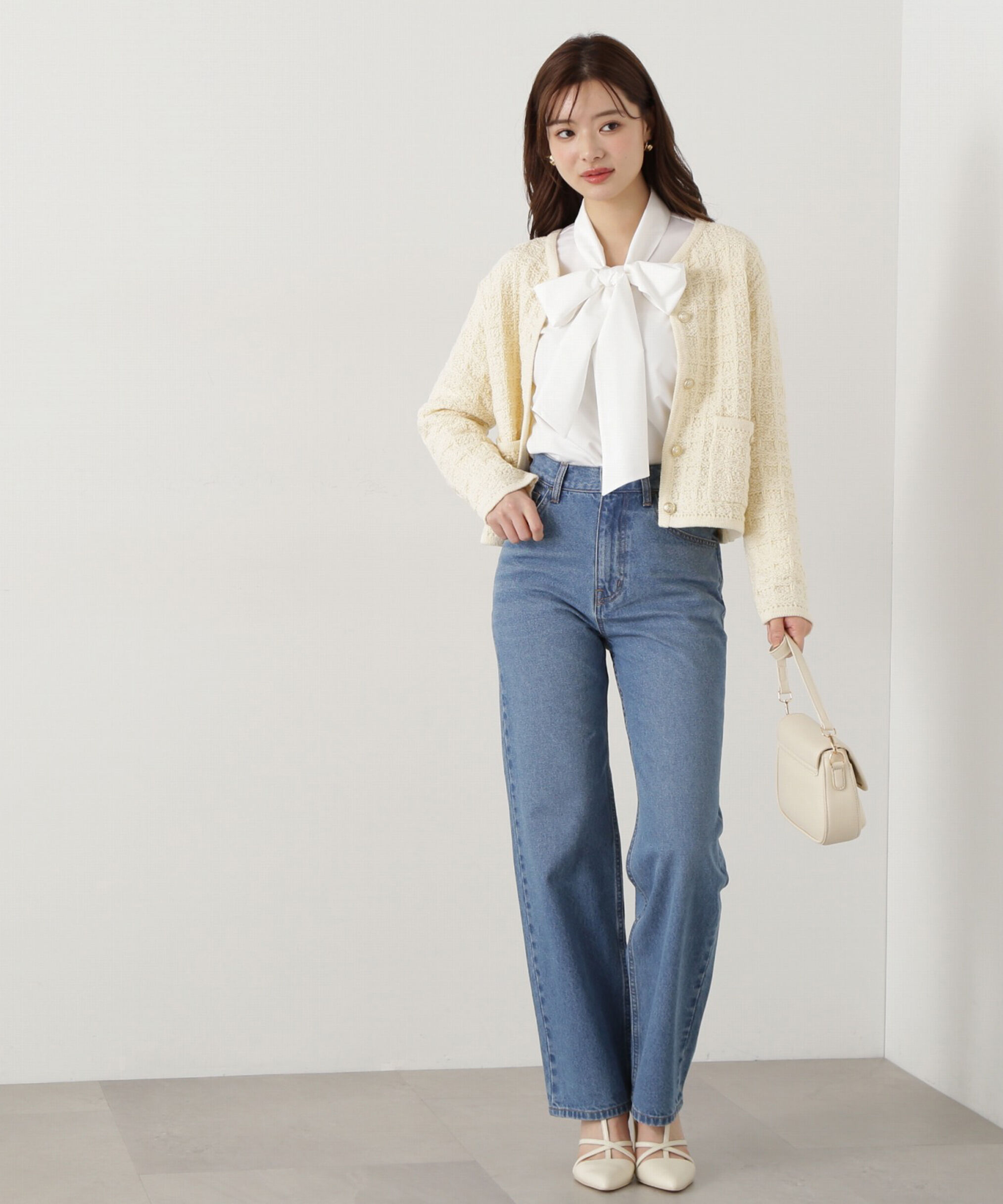 PROPORTION BODY DRESSING「ツイードニットカーディガン」|カーディガン|