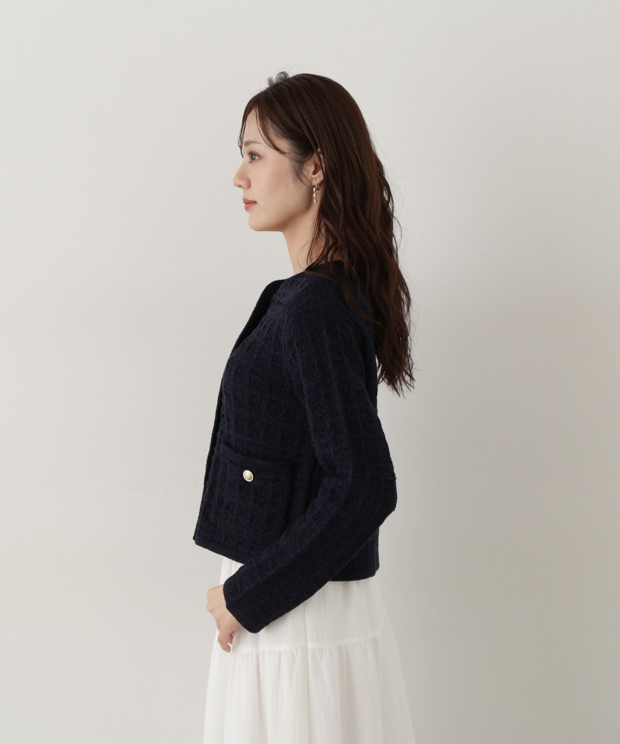 PROPORTION BODY DRESSING「ツイードニットカーディガン」|カーディガン|