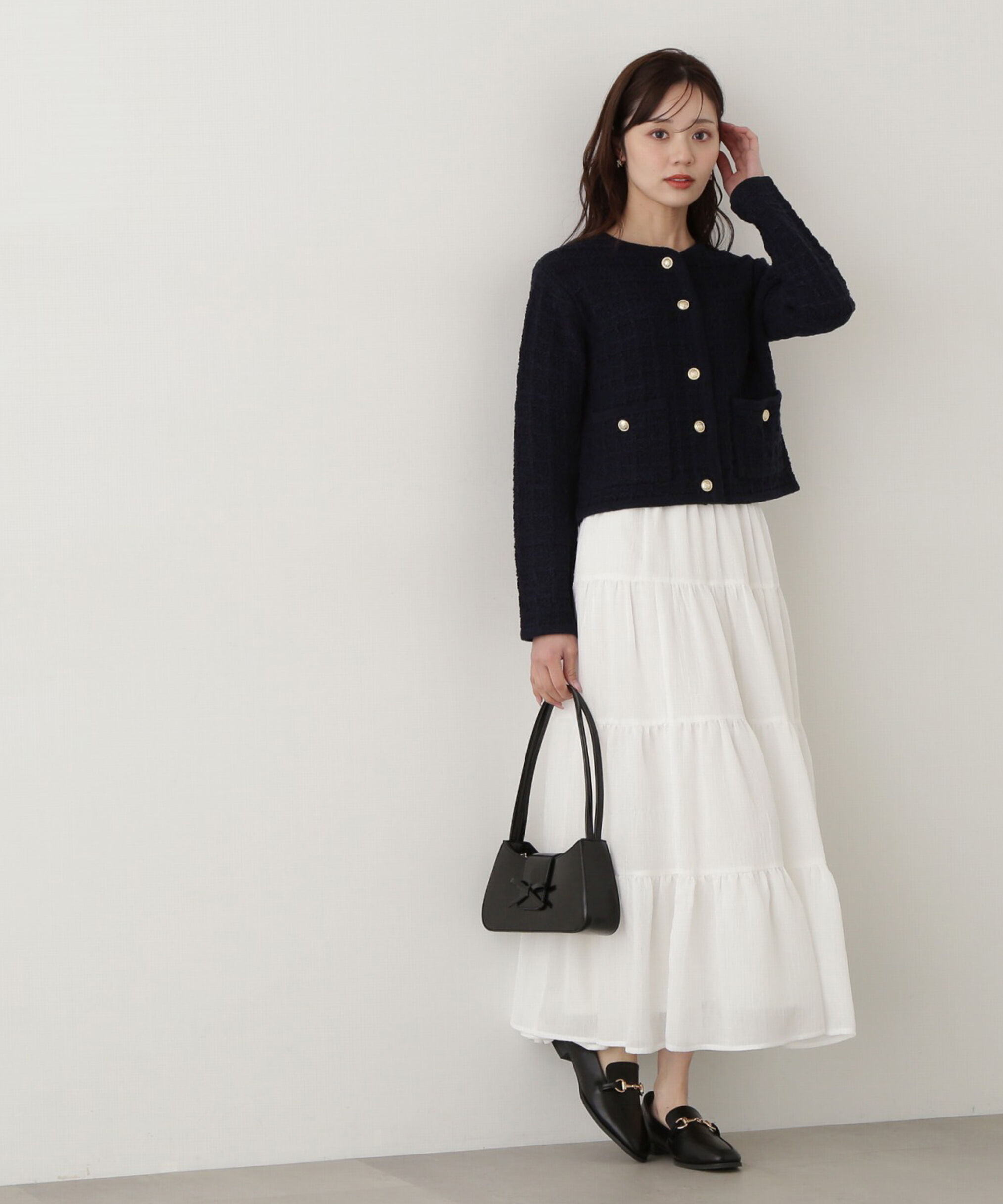PROPORTION BODY DRESSING「ツイードニットカーディガン」|カーディガン|
