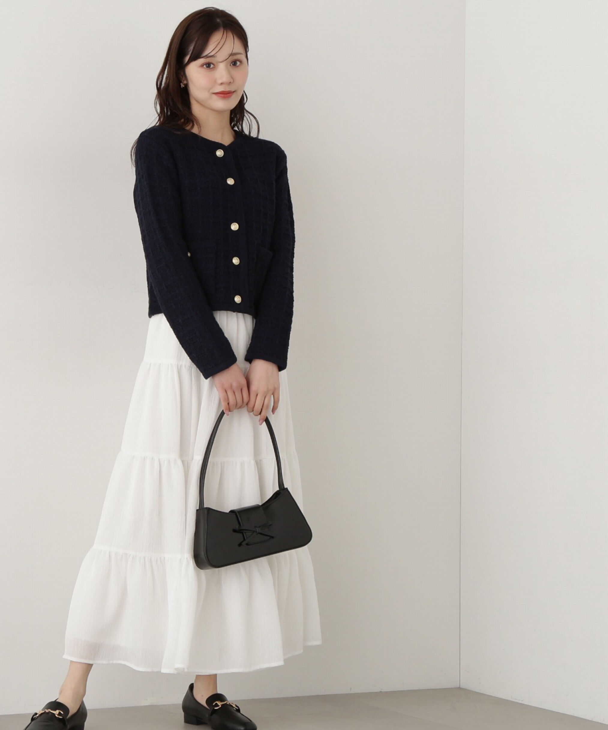 PROPORTION BODY DRESSING「ツイードニットカーディガン」|カーディガン|