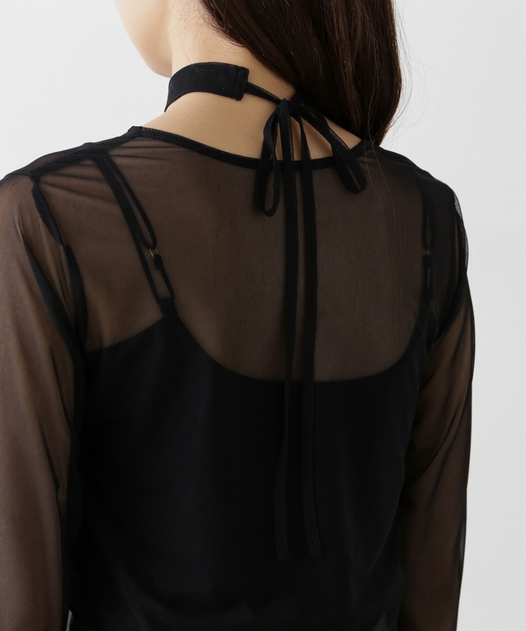 PROPORTION BODY DRESSING「チョーカー付きシアーチュールカットソー」|Tシャツ・カットソー|