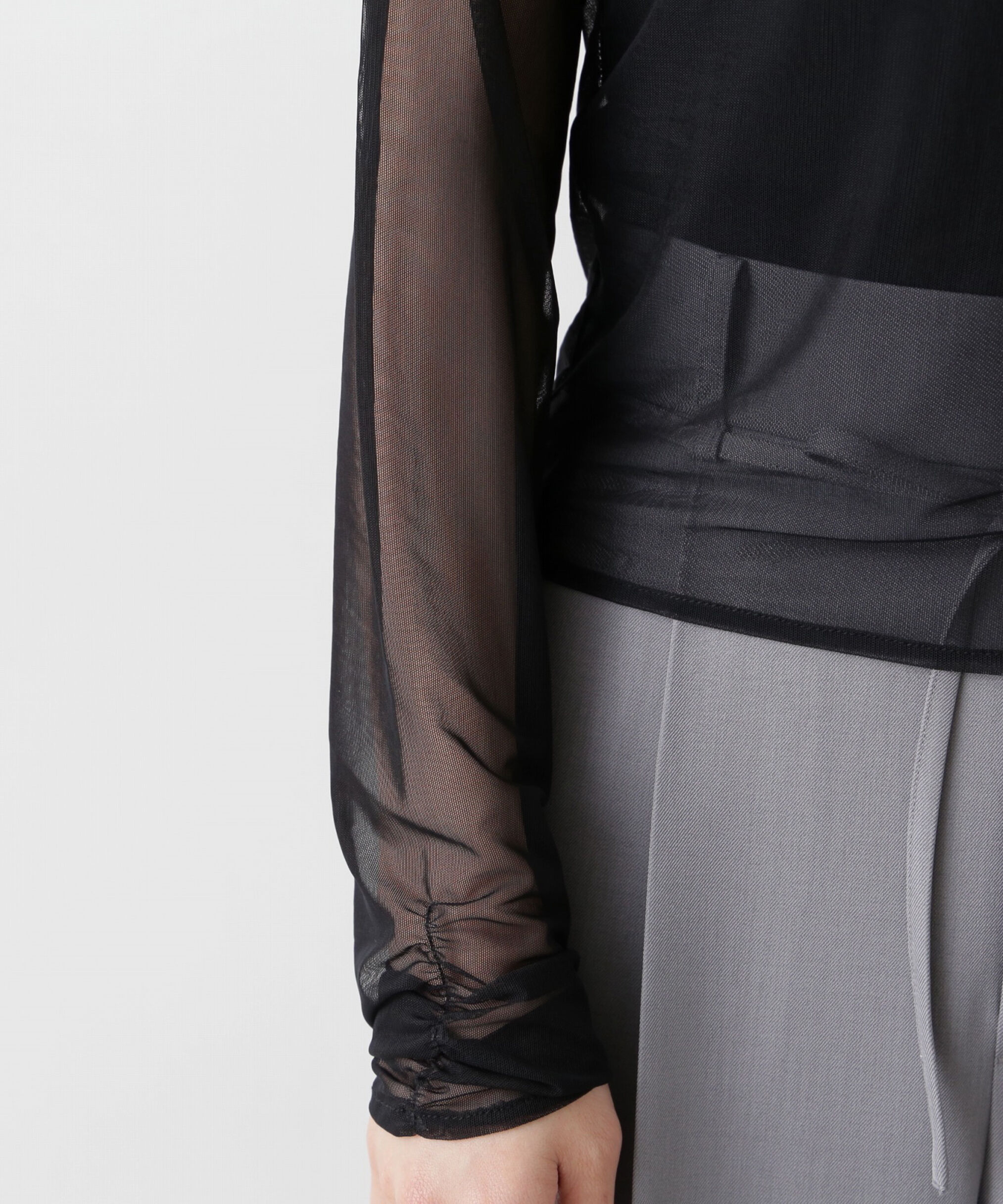 PROPORTION BODY DRESSING「チョーカー付きシアーチュールカットソー」|Tシャツ・カットソー|