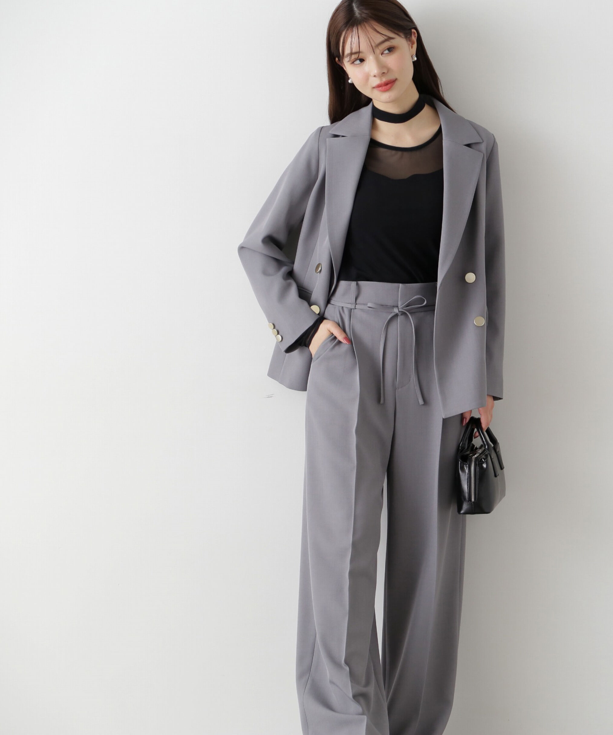 PROPORTION BODY DRESSING「チョーカー付きシアーチュールカットソー」|Tシャツ・カットソー|