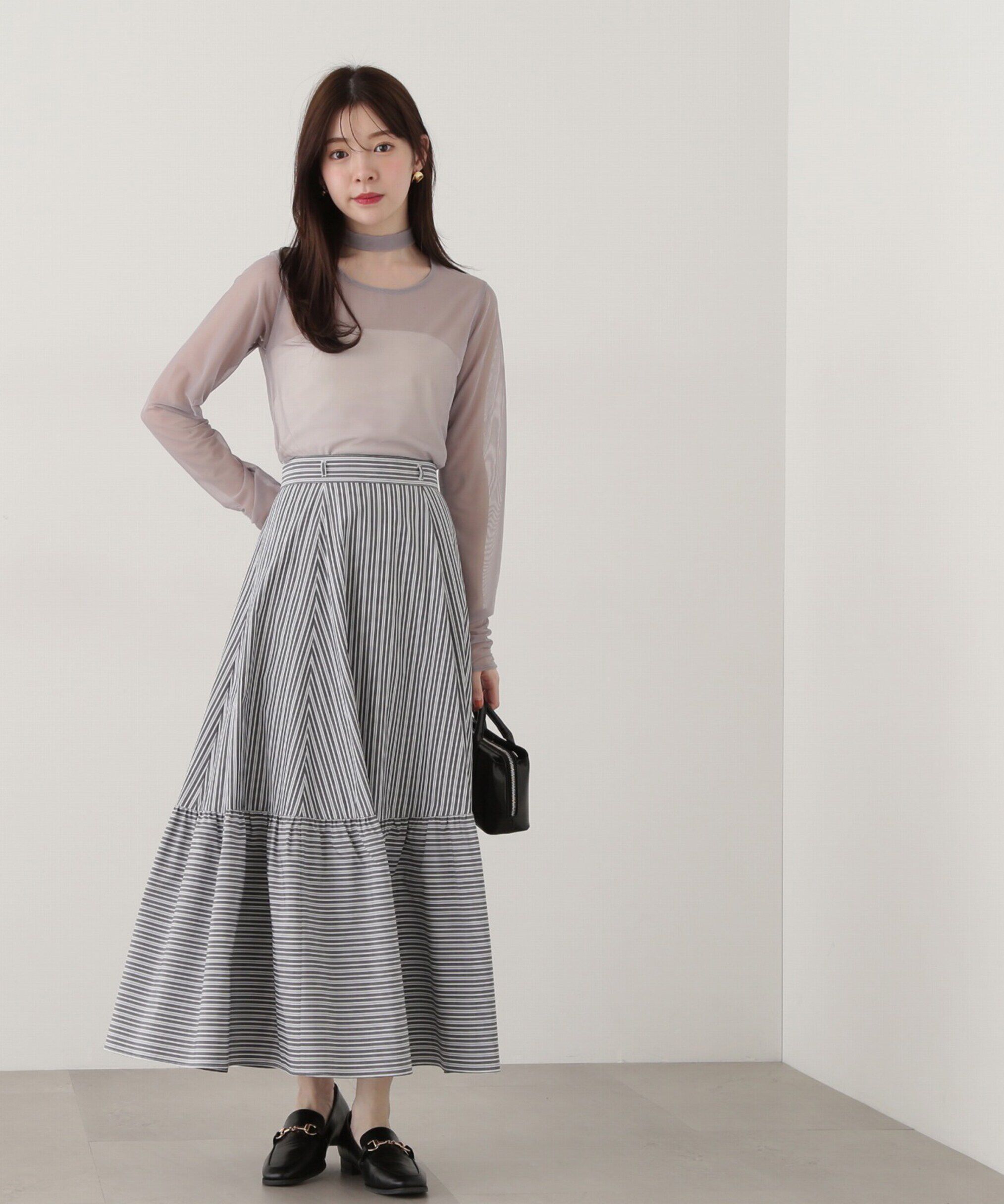PROPORTION BODY DRESSING「チョーカー付きシアーチュールカットソー」|Tシャツ・カットソー|