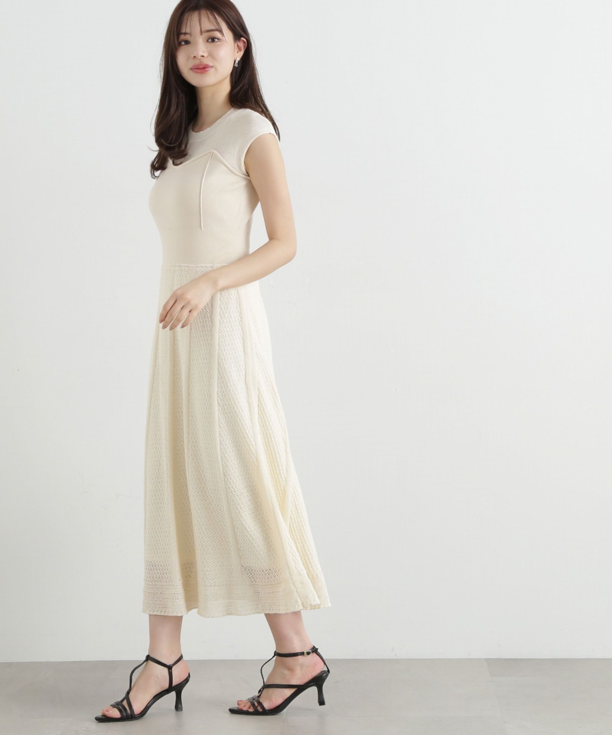 PROPORTION BODY DRESSING「柄編みニットワンピース」|ワンピース|ベージュ
