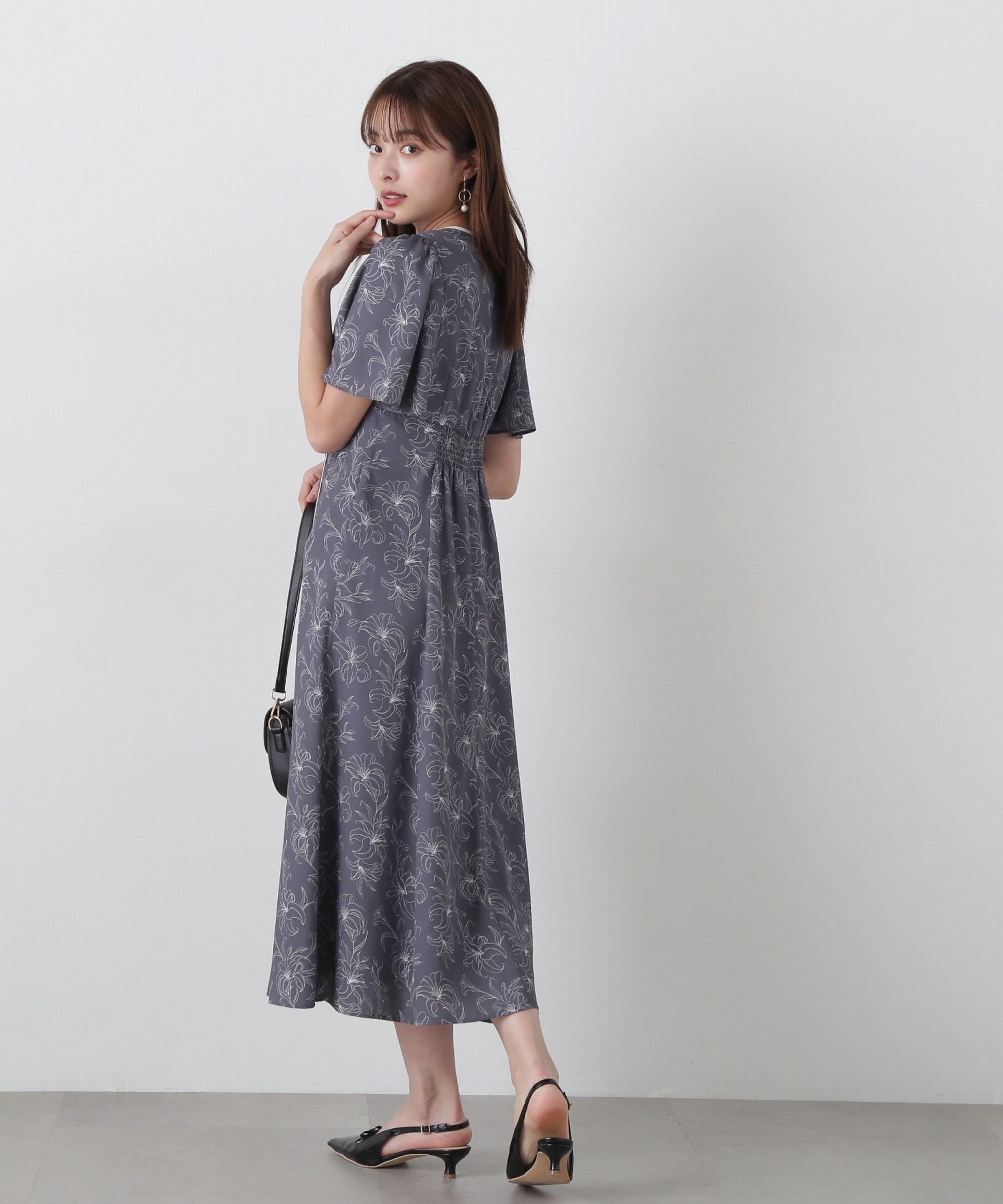 PROPORTION BODY DRESSING「配色ライン花柄ワンピース」|ワンピース|