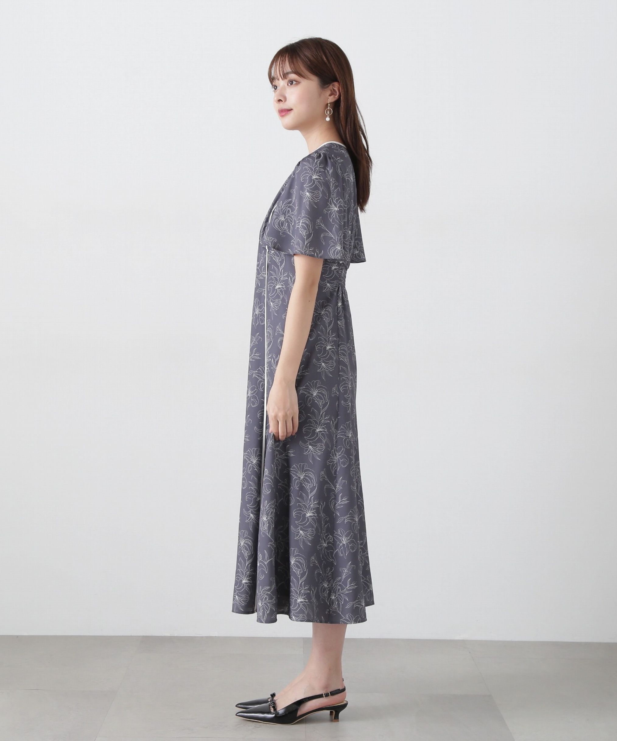 PROPORTION BODY DRESSING「配色ライン花柄ワンピース」|ワンピース|