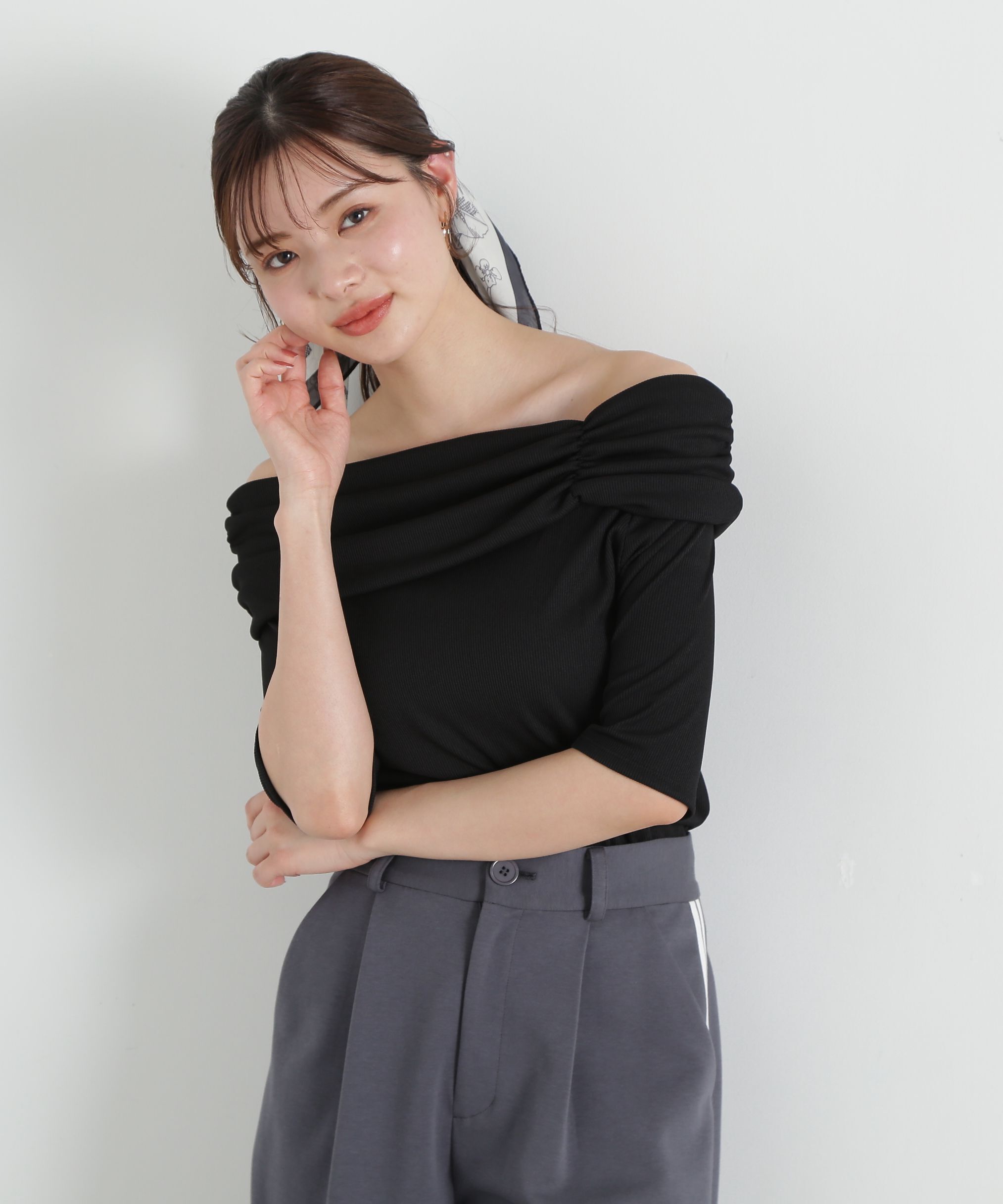 PROPORTION BODY DRESSING「デザインオフショルカットソー」|Tシャツ・カットソー|