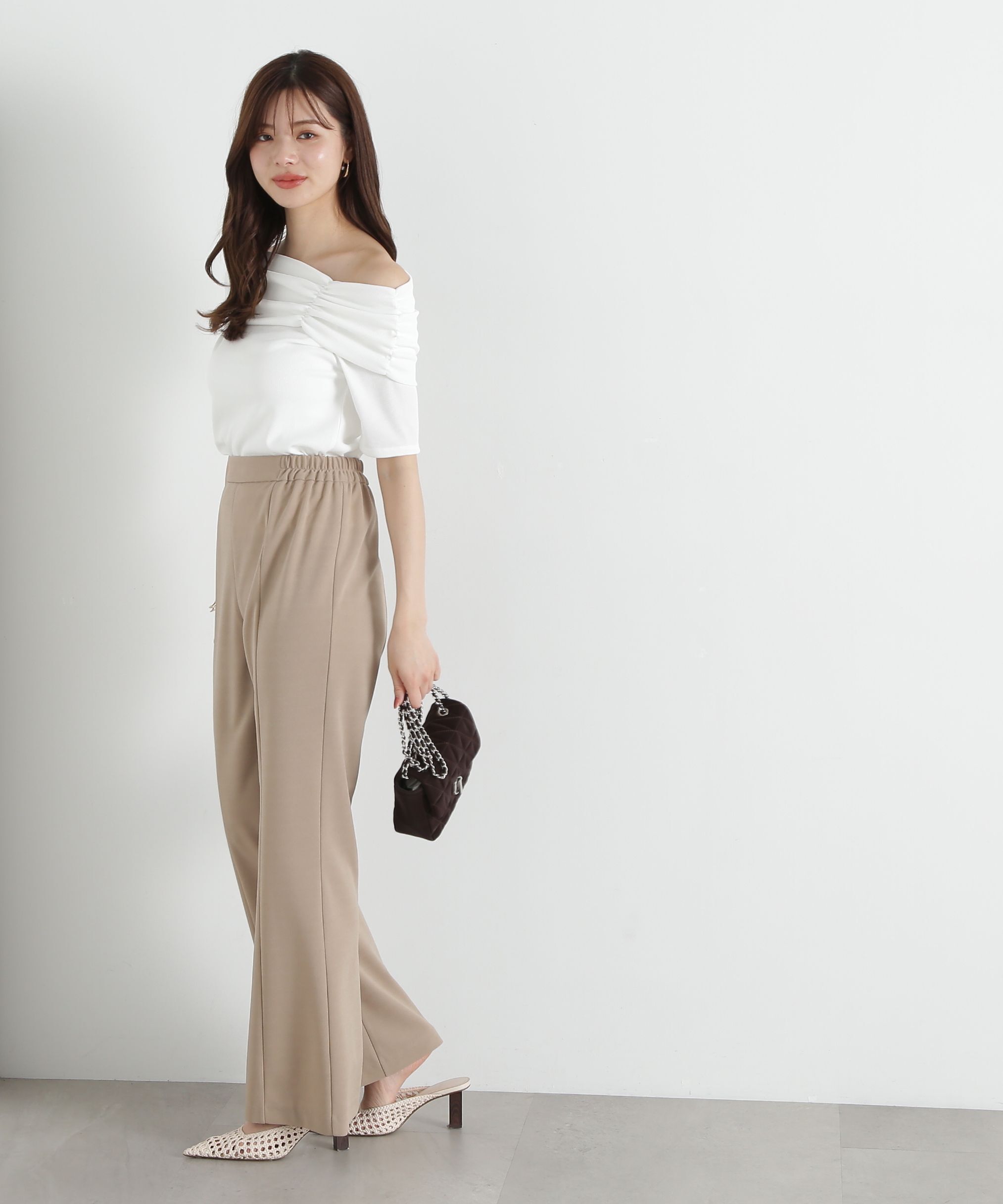 PROPORTION BODY DRESSING「デザインオフショルカットソー」|Tシャツ・カットソー|