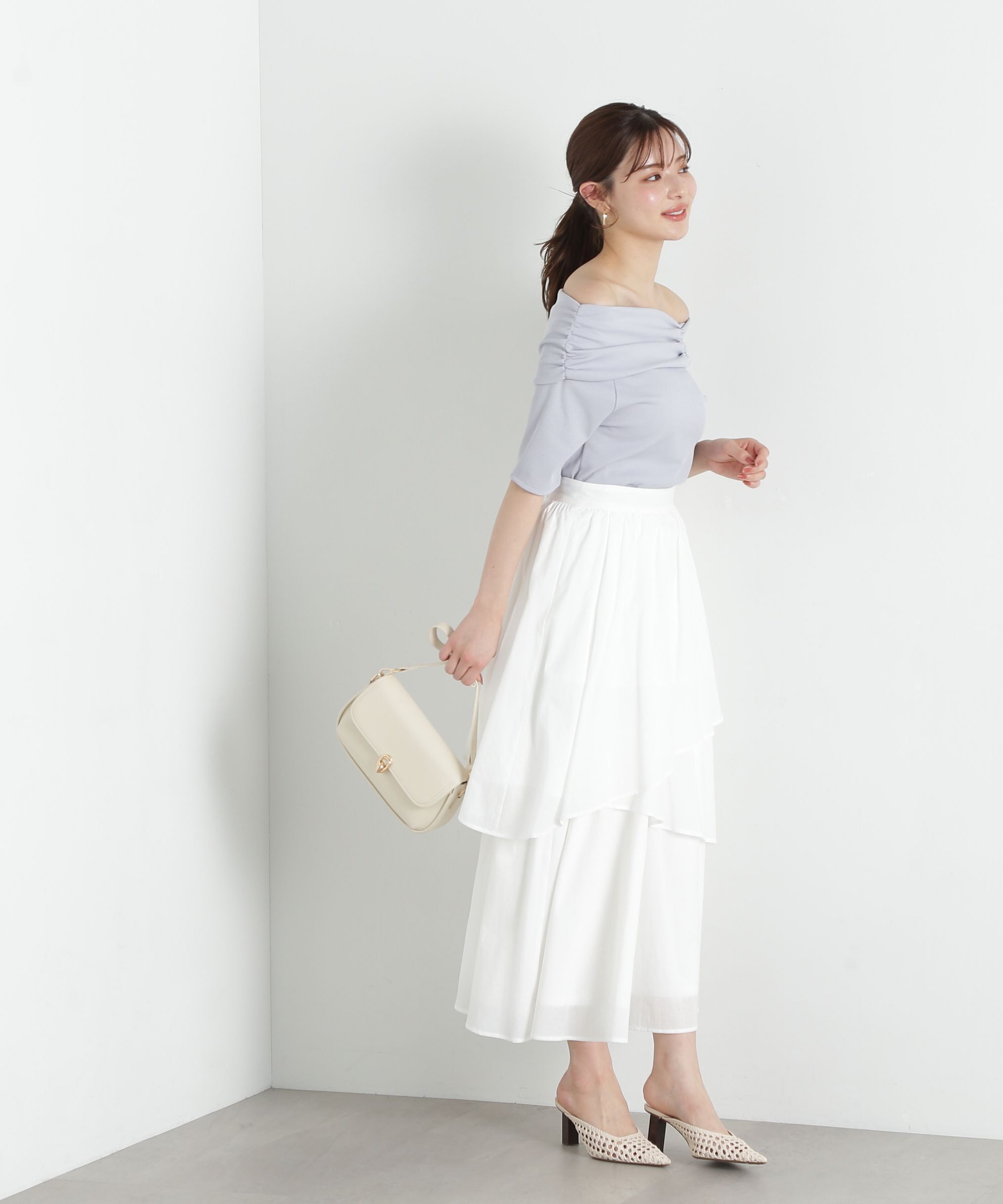 PROPORTION BODY DRESSING「デザインオフショルカットソー」|Tシャツ・カットソー|