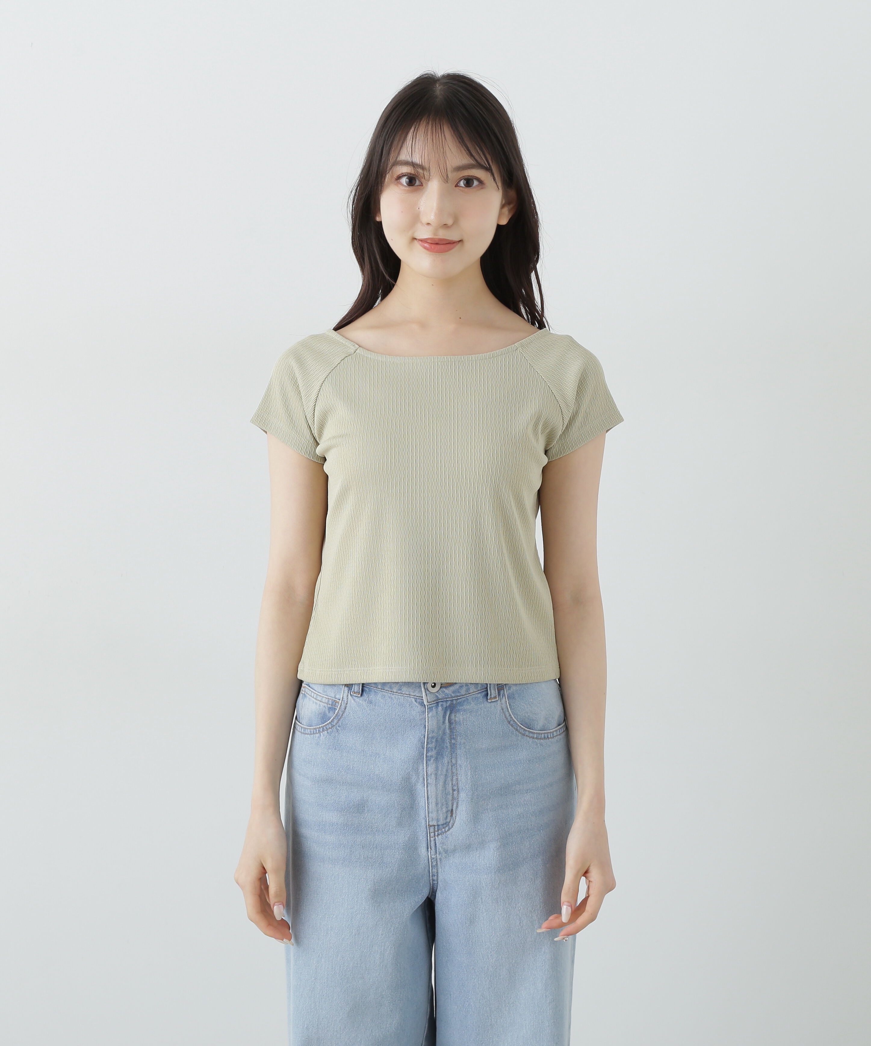 PROPORTION BODY DRESSING「前後2wayデコルテカットソー」|Tシャツ・カットソー|