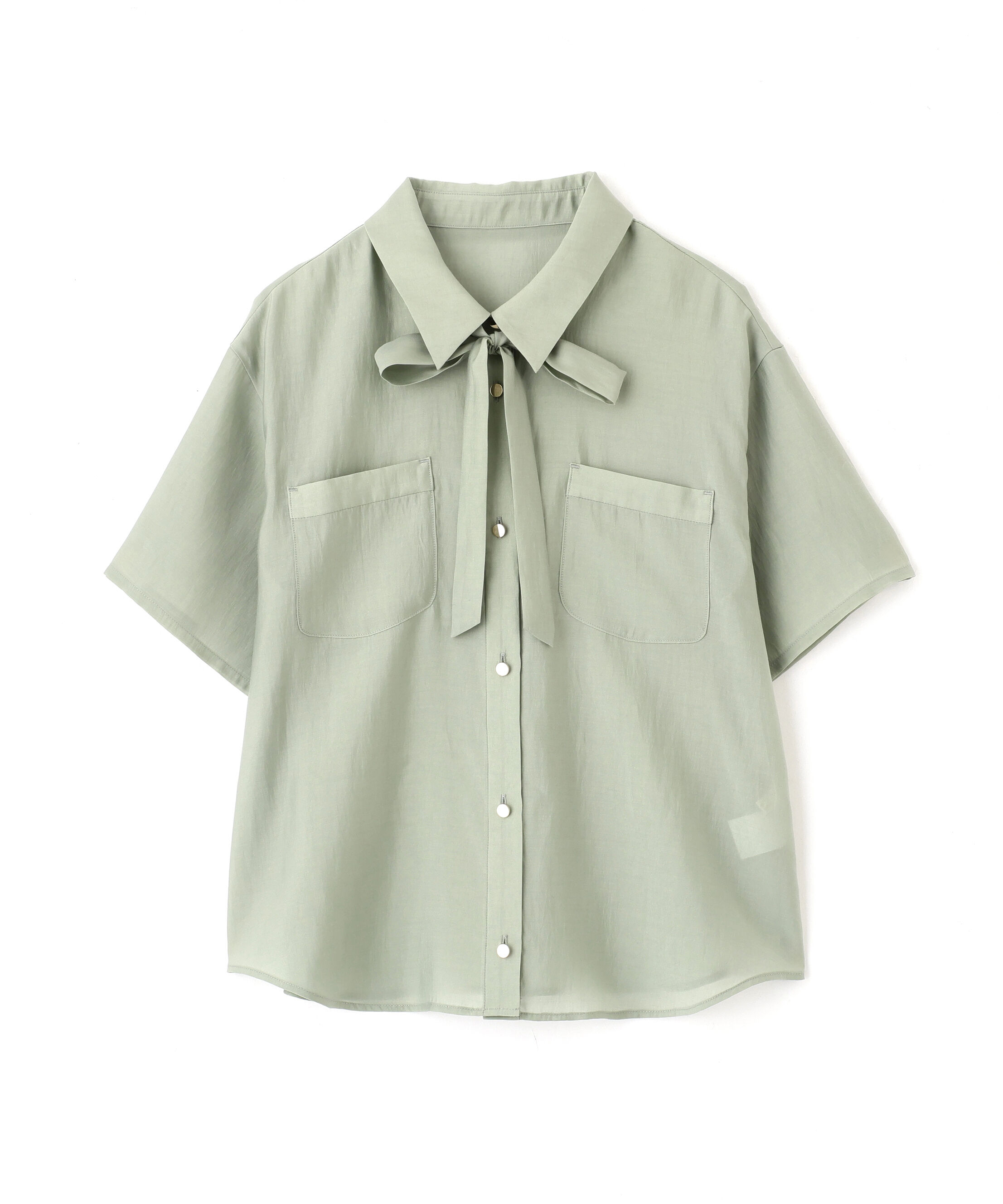PROPORTION BODY DRESSING「タイ付きシアー半袖シャツ」|シャツ・ブラウス|