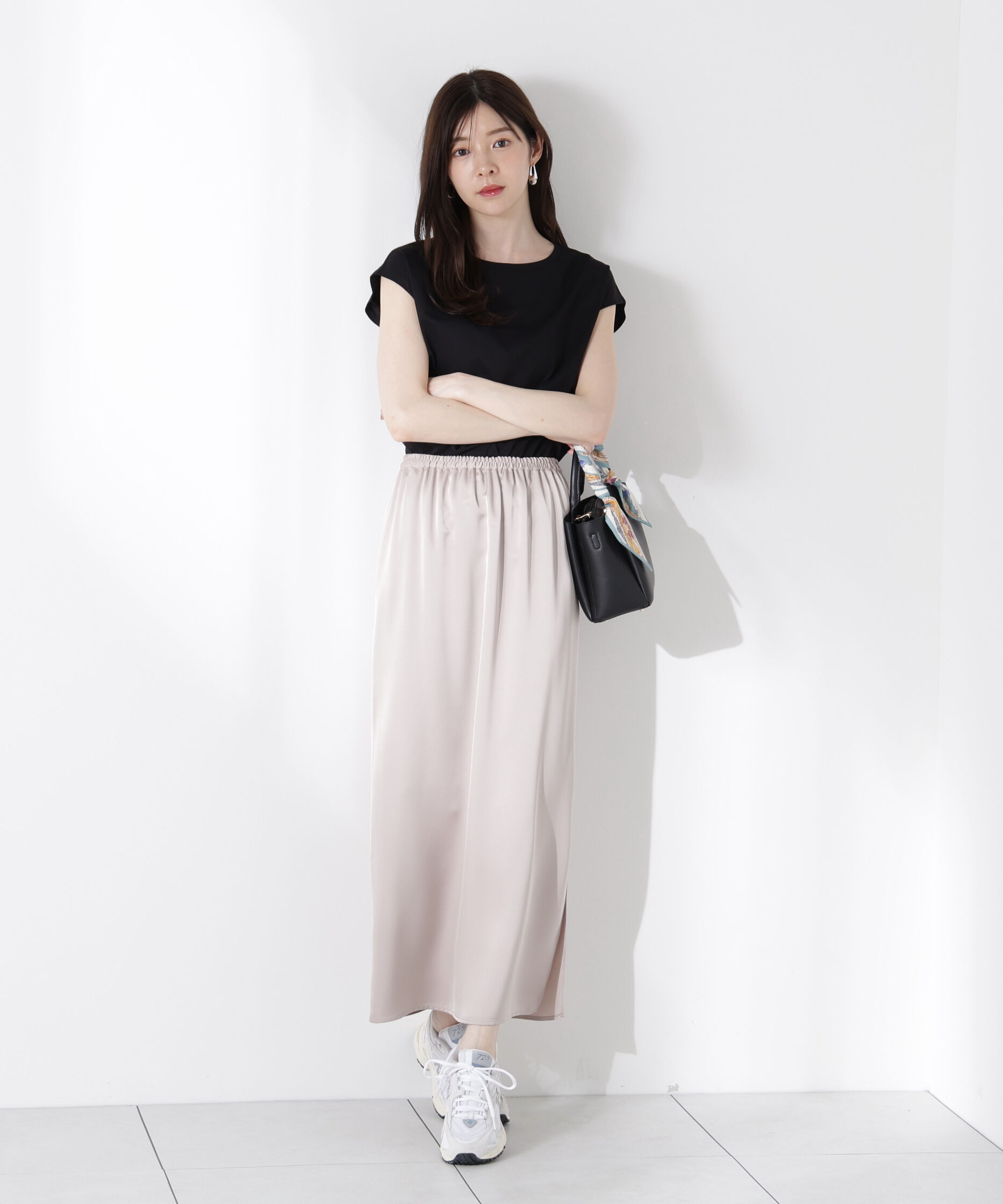 PROPORTION BODY DRESSING「マットサテンスリットスカート」|スカート|