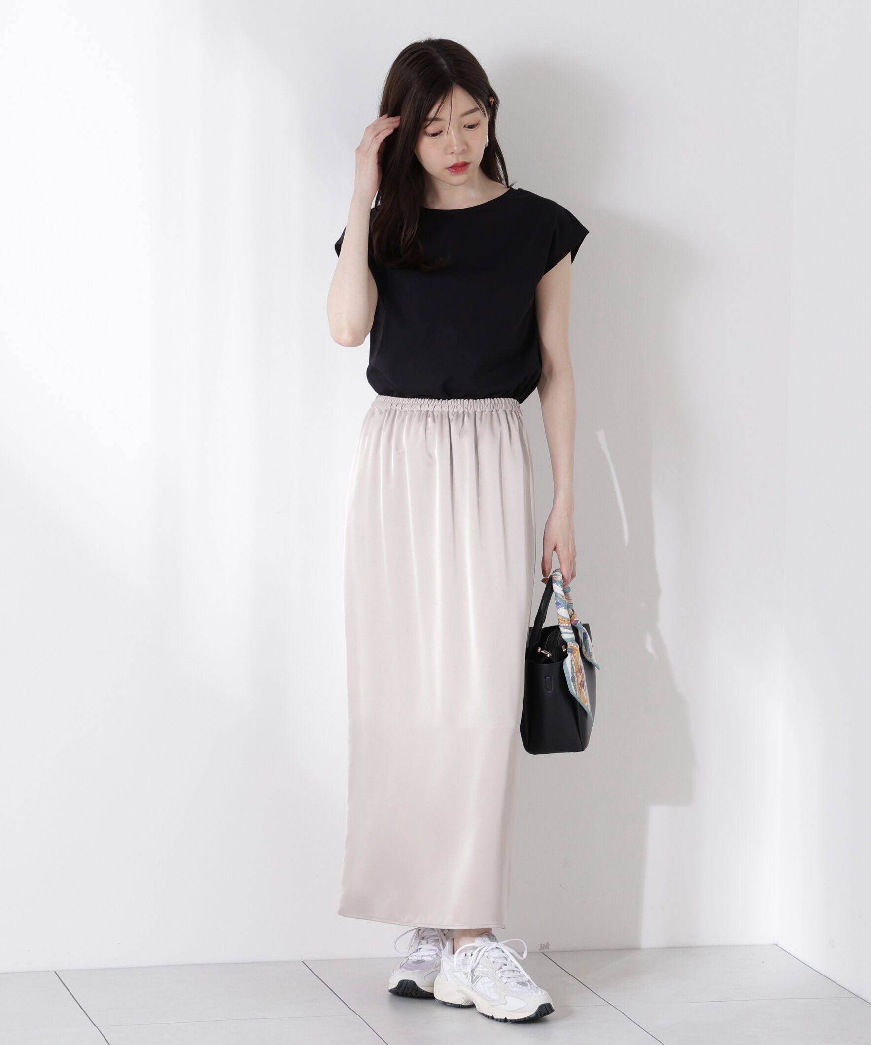 PROPORTION BODY DRESSING「マットサテンスリットスカート」|スカート|