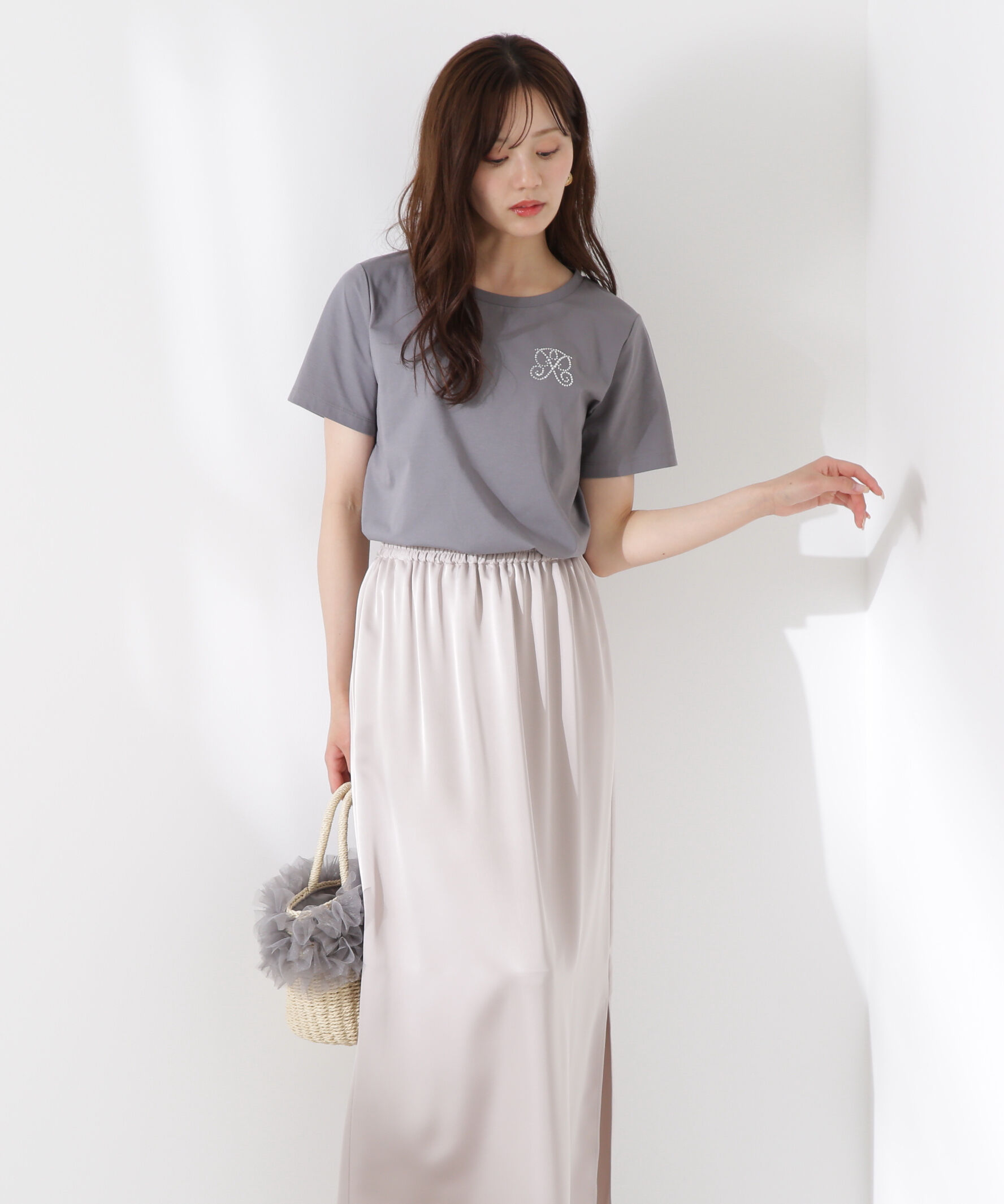 PROPORTION BODY DRESSING「マットサテンスリットスカート」|スカート|