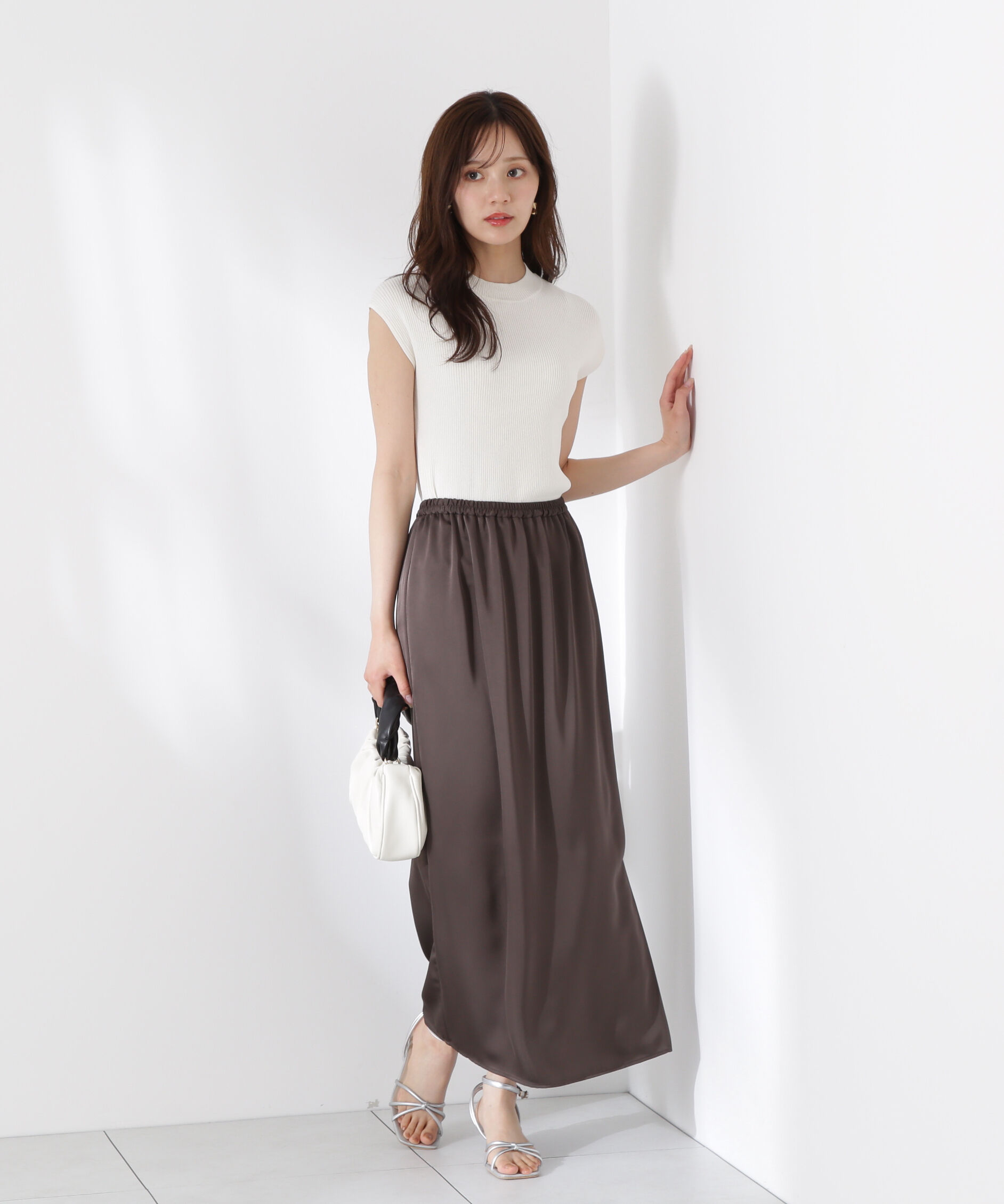 PROPORTION BODY DRESSING「マットサテンスリットスカート」|スカート|