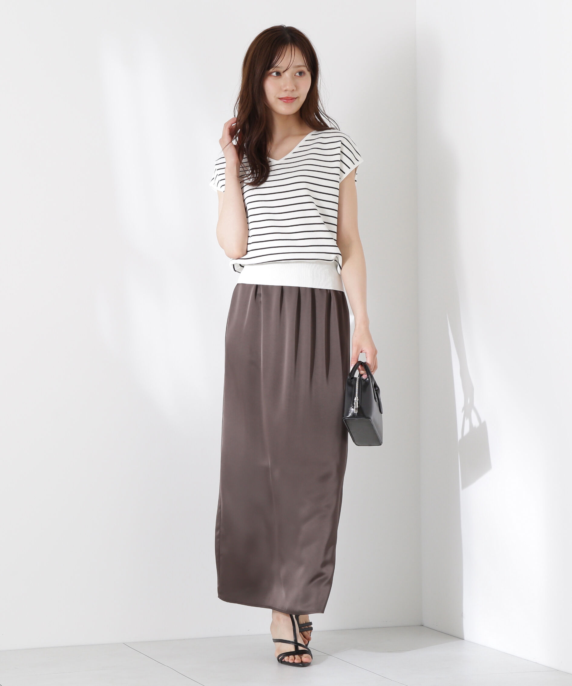 PROPORTION BODY DRESSING「マットサテンスリットスカート」|スカート|