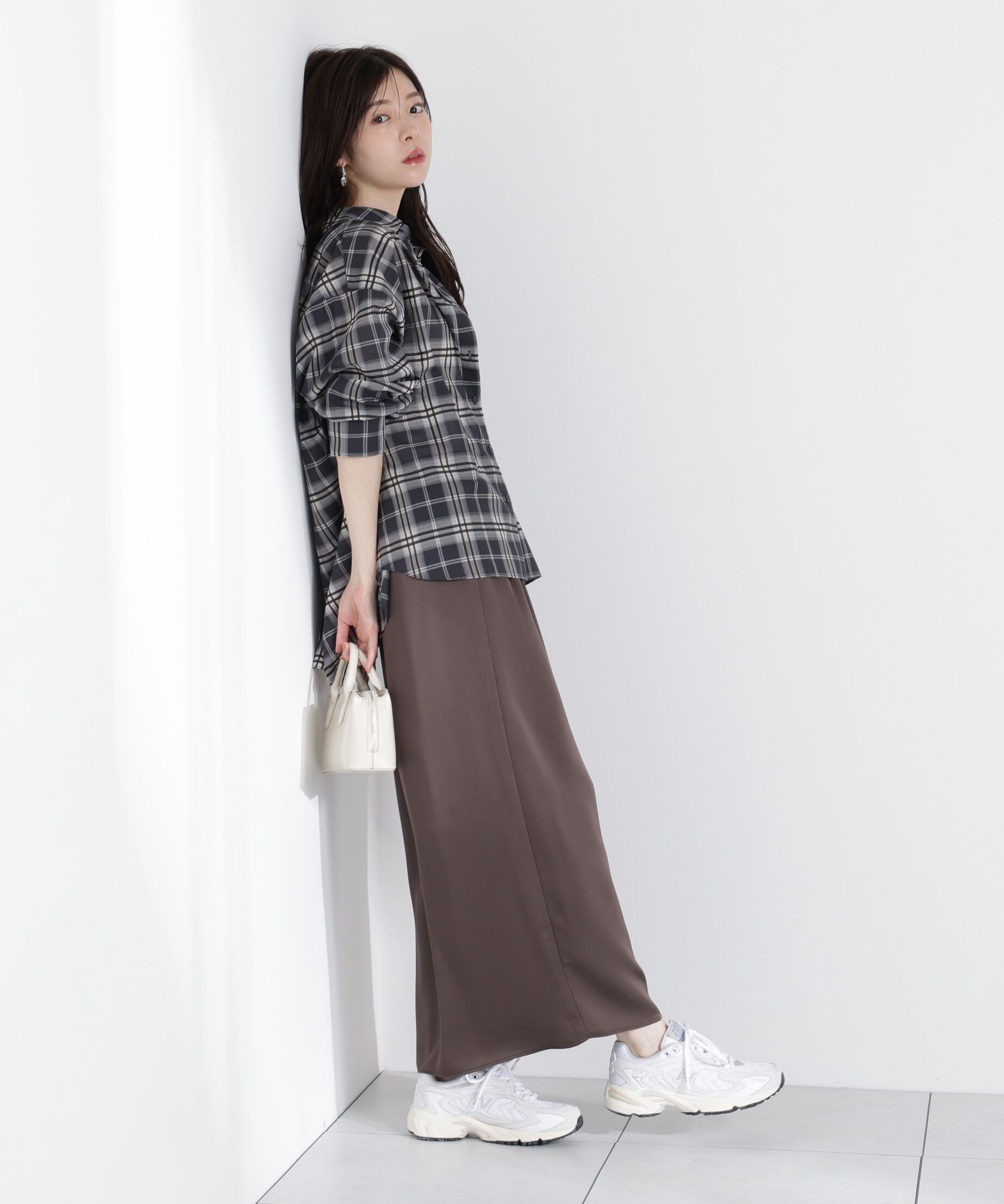 PROPORTION BODY DRESSING「マットサテンスリットスカート」|スカート|
