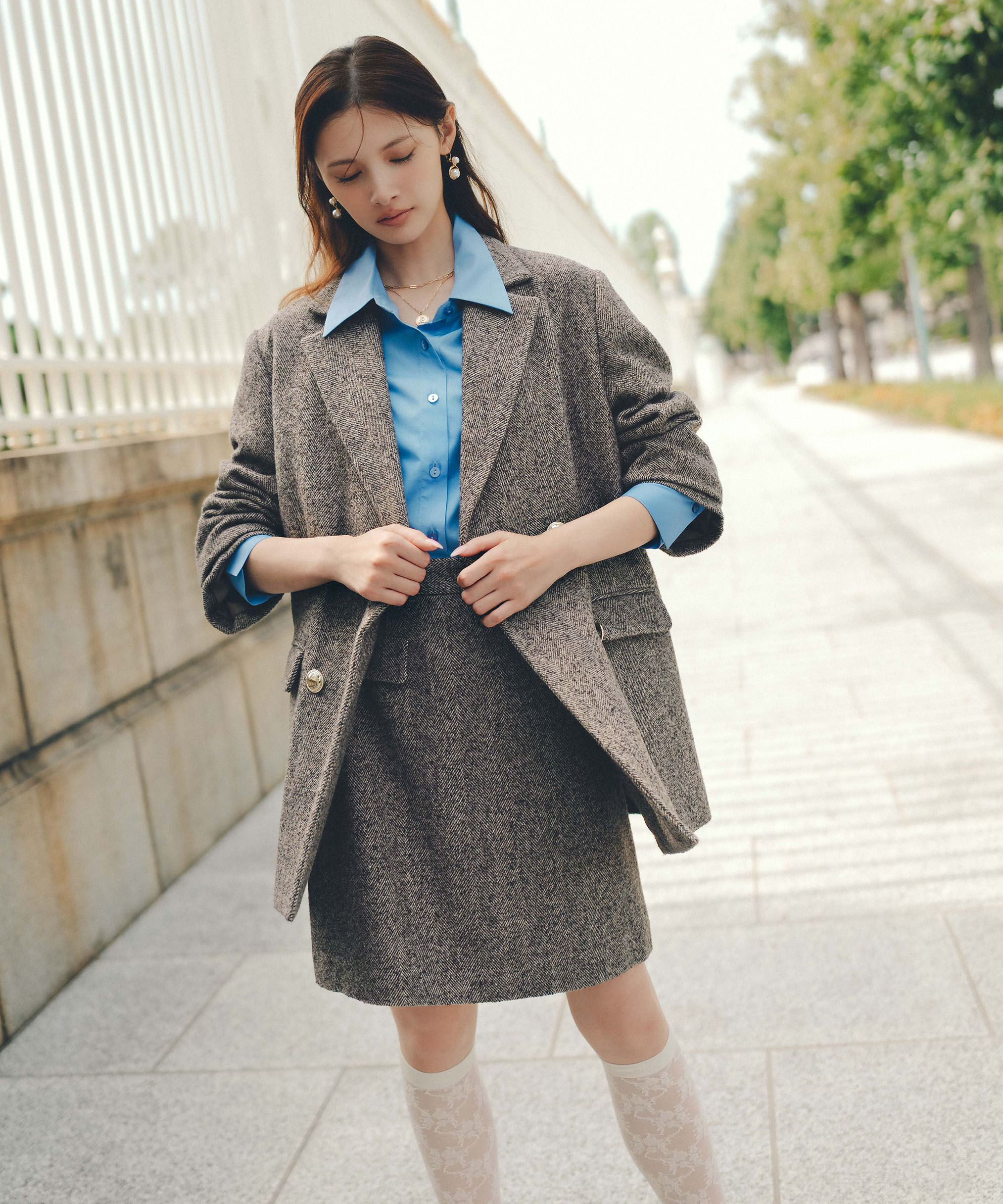 PROPORTION BODY DRESSING「ツイードミニスカート」|スカート|