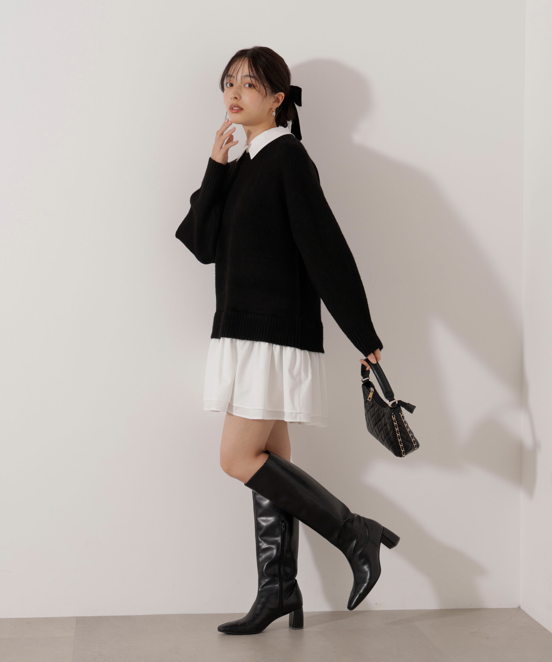 PROPORTION BODY DRESSING「＜加藤栞さん着用＞《EDIT COLOGNE》レイヤードミニワンピース」|ワンピース|